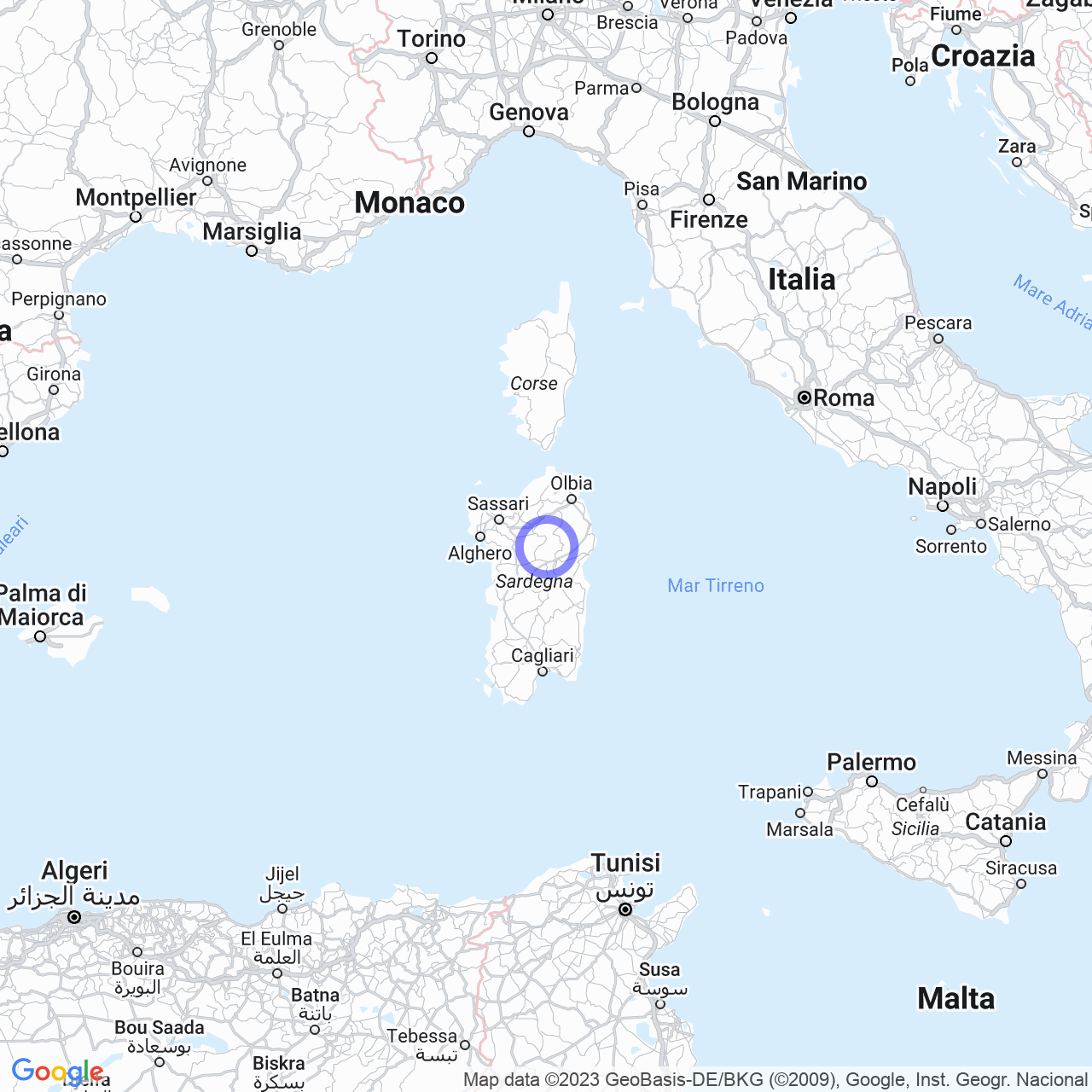Benetutti: la Cittadina Nuragica della Sardegna map