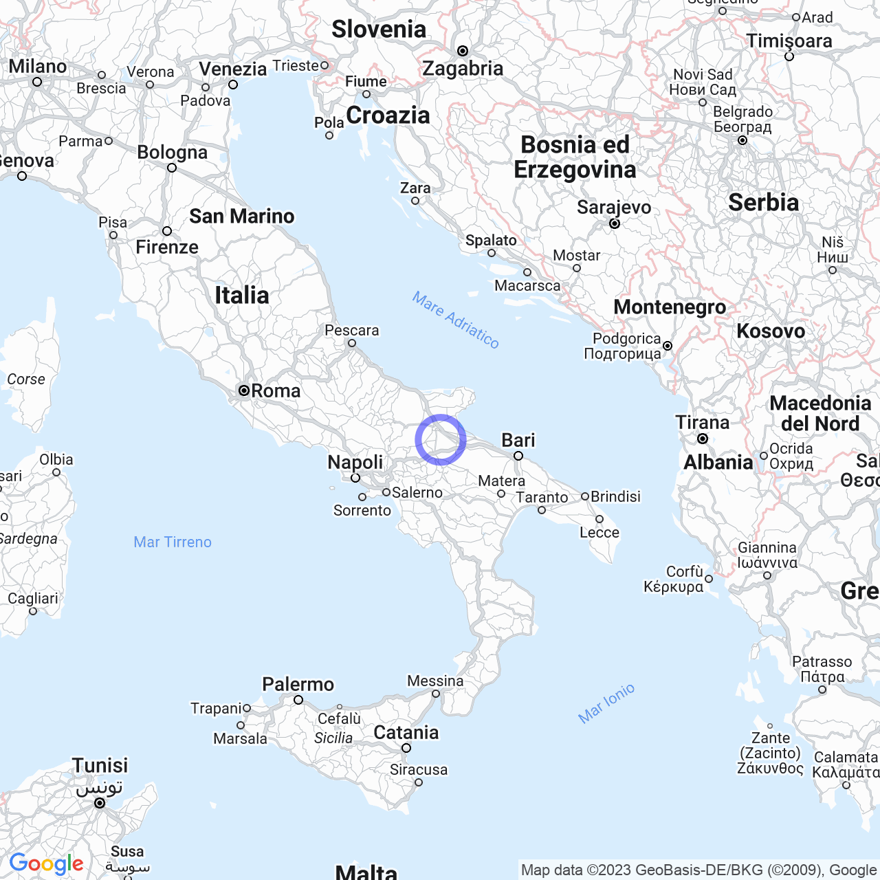 Ordona: storia e geografia di un paesino in Puglia. map