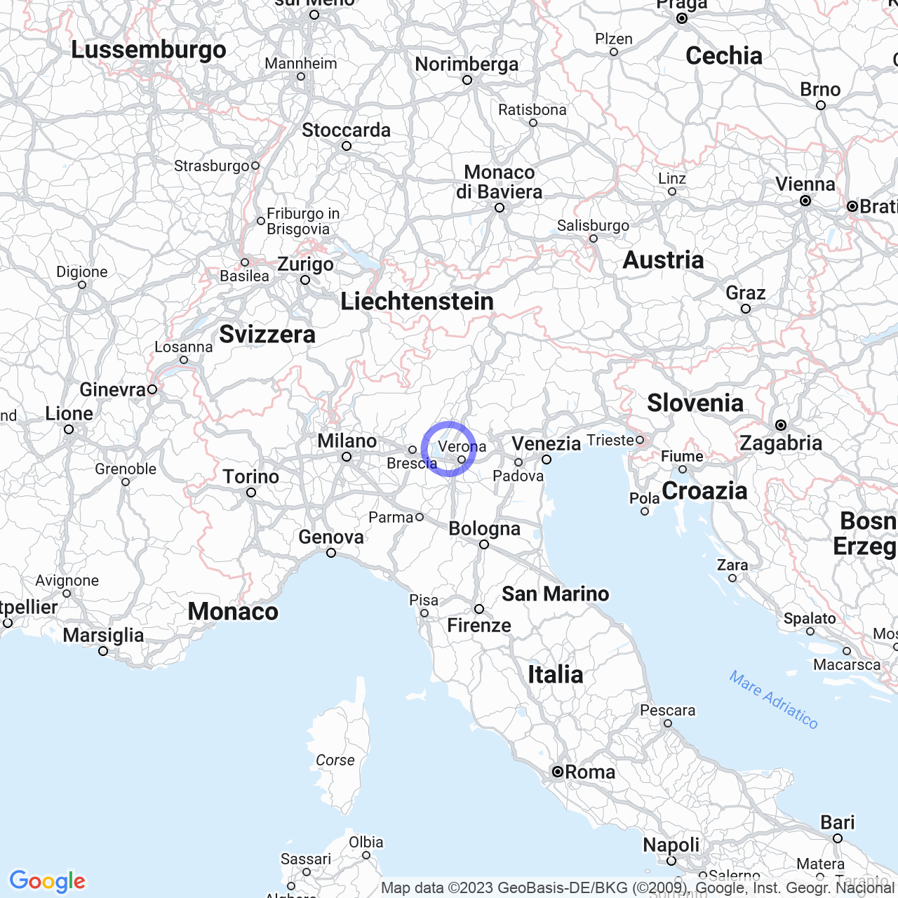 Mappa di Monte Baldo in Affi