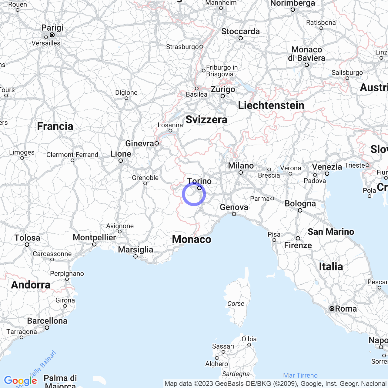 Mappa di Corniana in Airasca