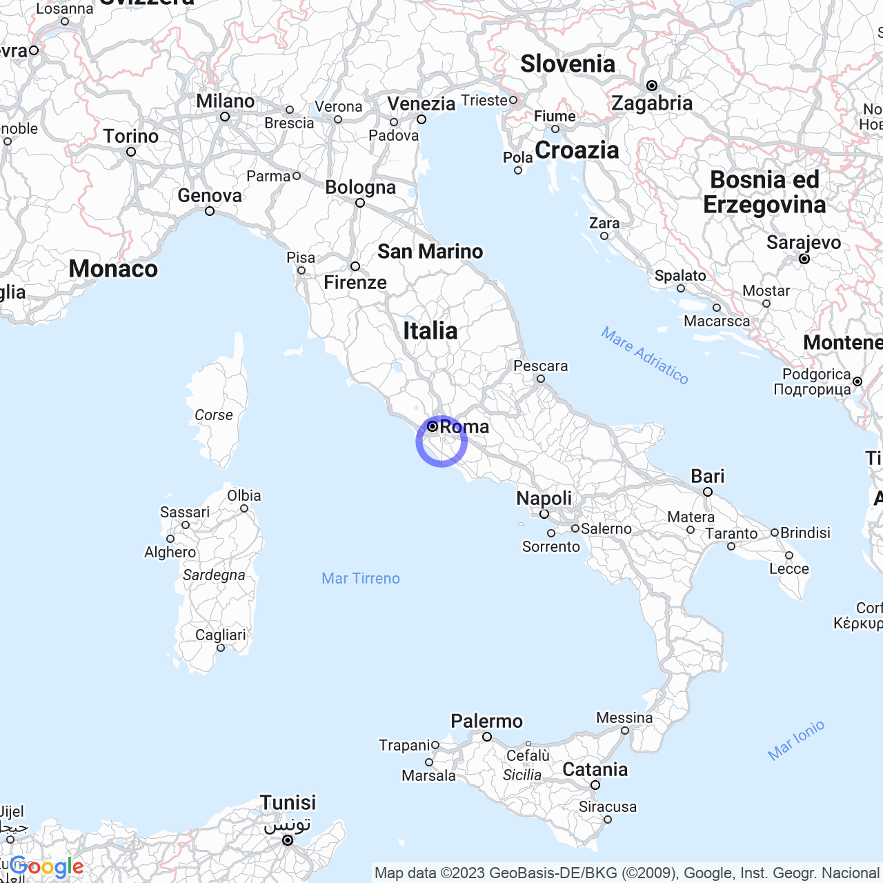 Mappa di Cancelliera I in Albano Laziale