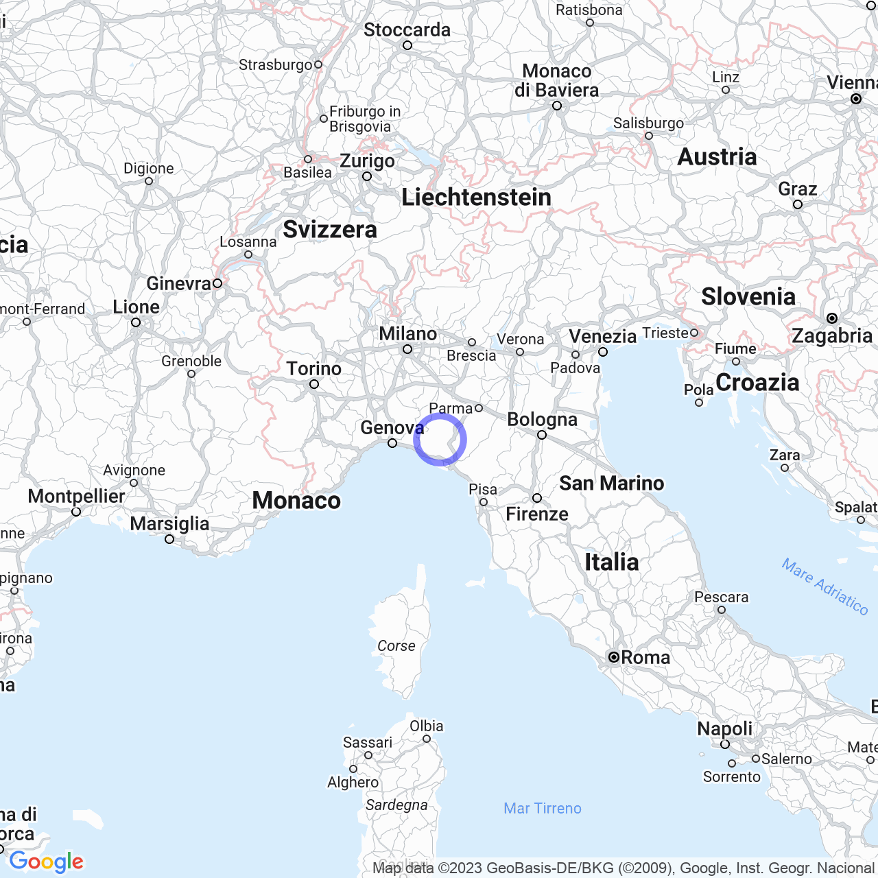 Mappa di Campi in Albareto