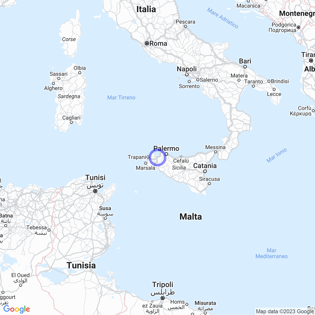 Alcamo: History, Geography, and Origin of the Name. map