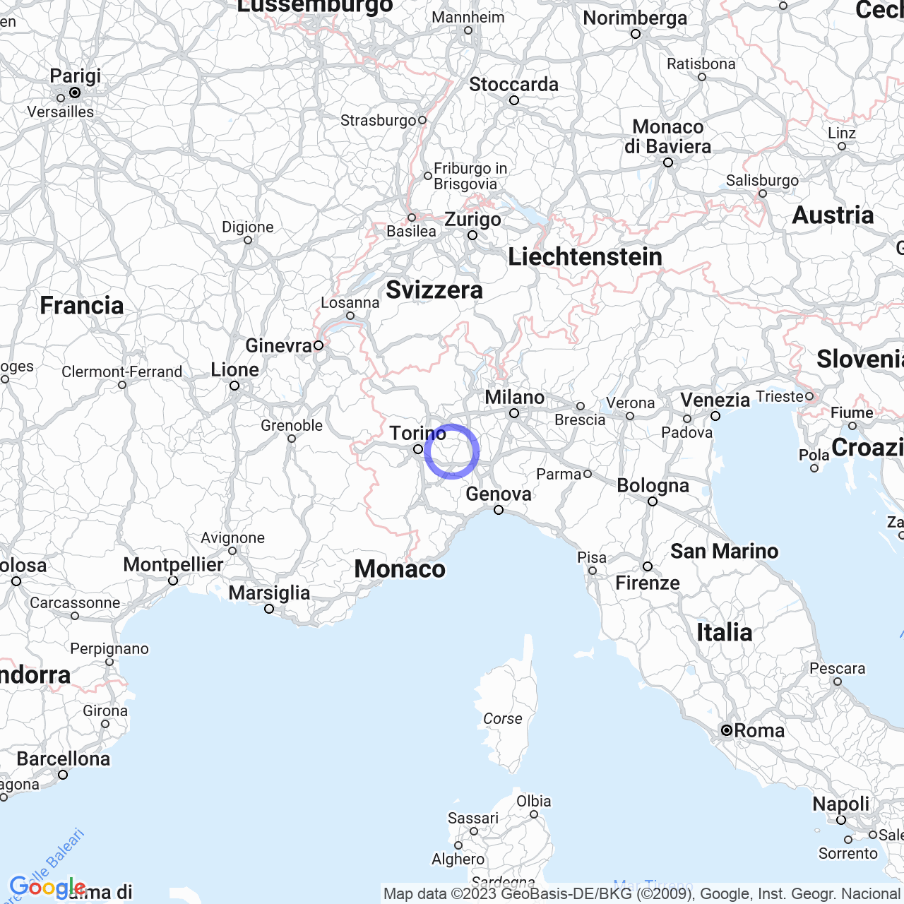 Mappa di Sanico in Alfiano Natta