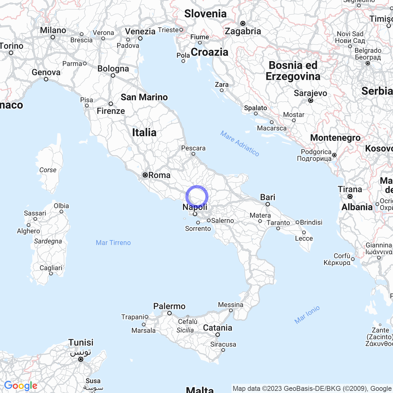 Mappa di Cidonio in Alife