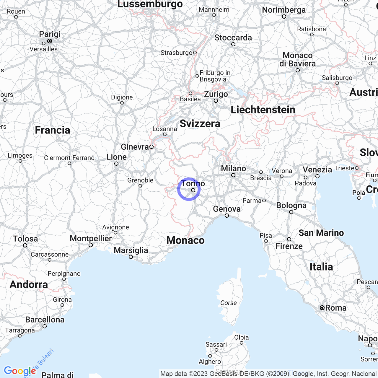 Mappa di Cascina Bonafus in Alpignano