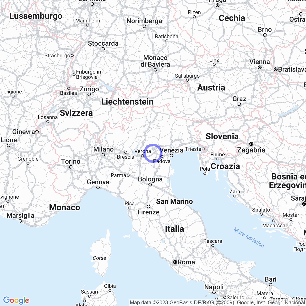 Mappa di Palusello in Altavilla Vicentina