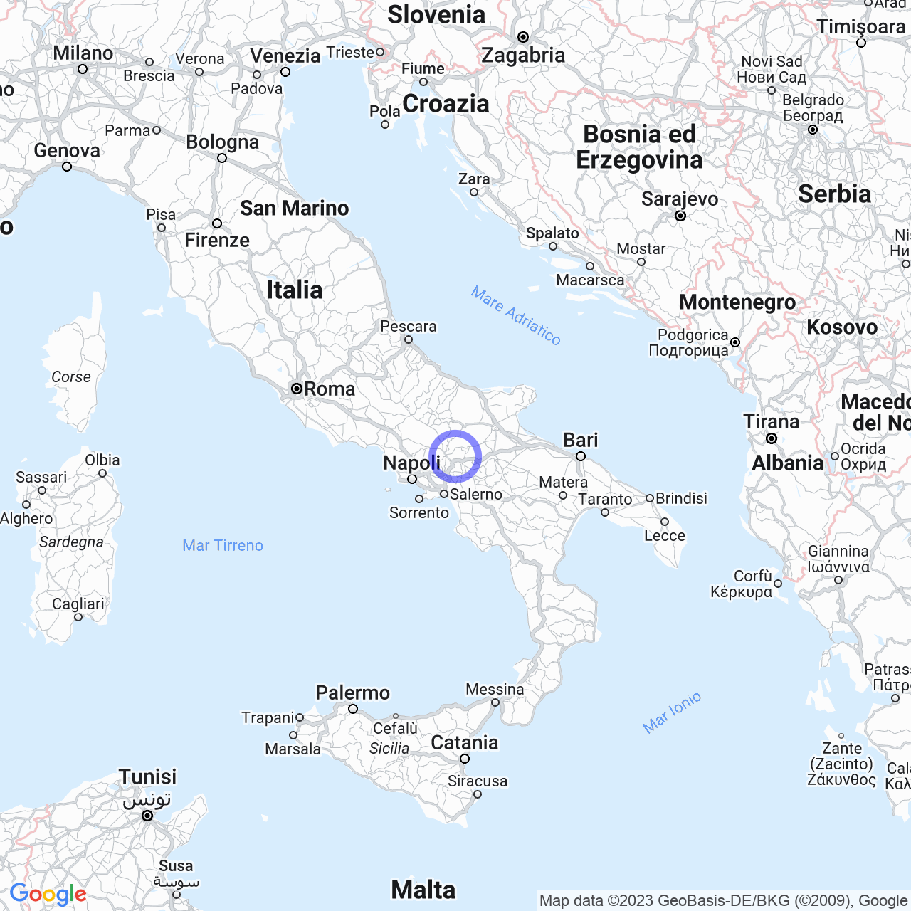 Mappa di Calvano in Apice