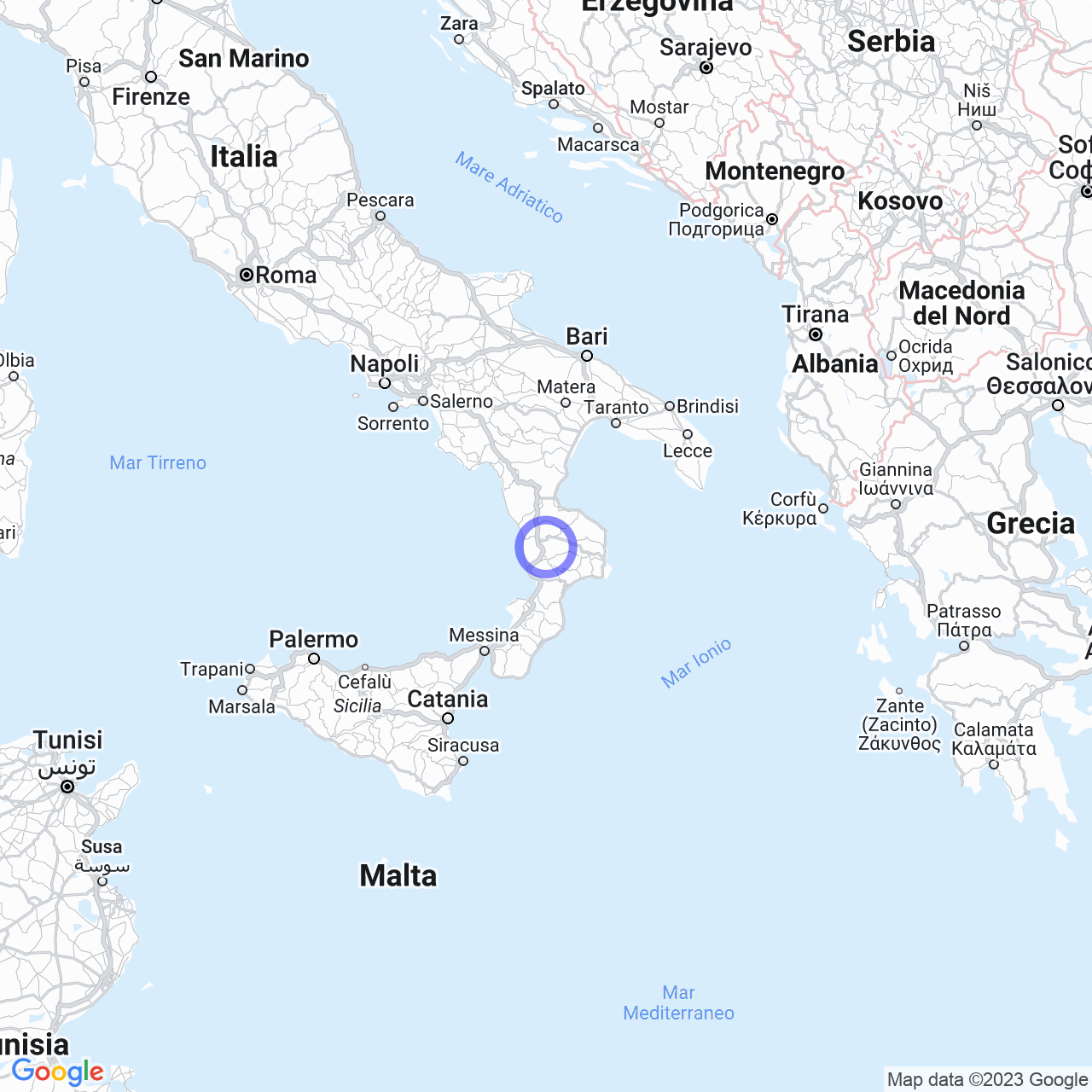 Mappa di Tassitano in Aprigliano