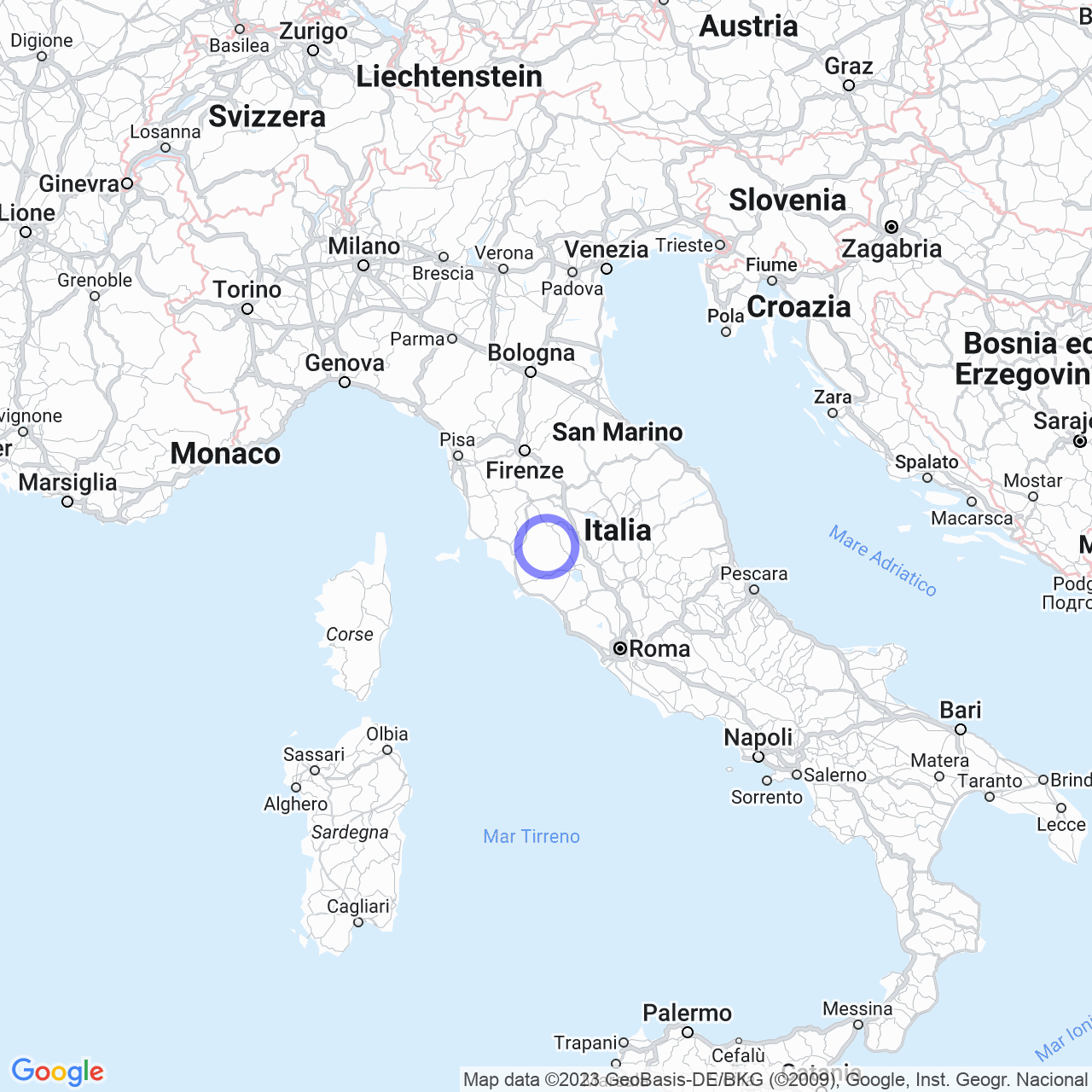 Mappa di Case D'orifile in Arcidosso