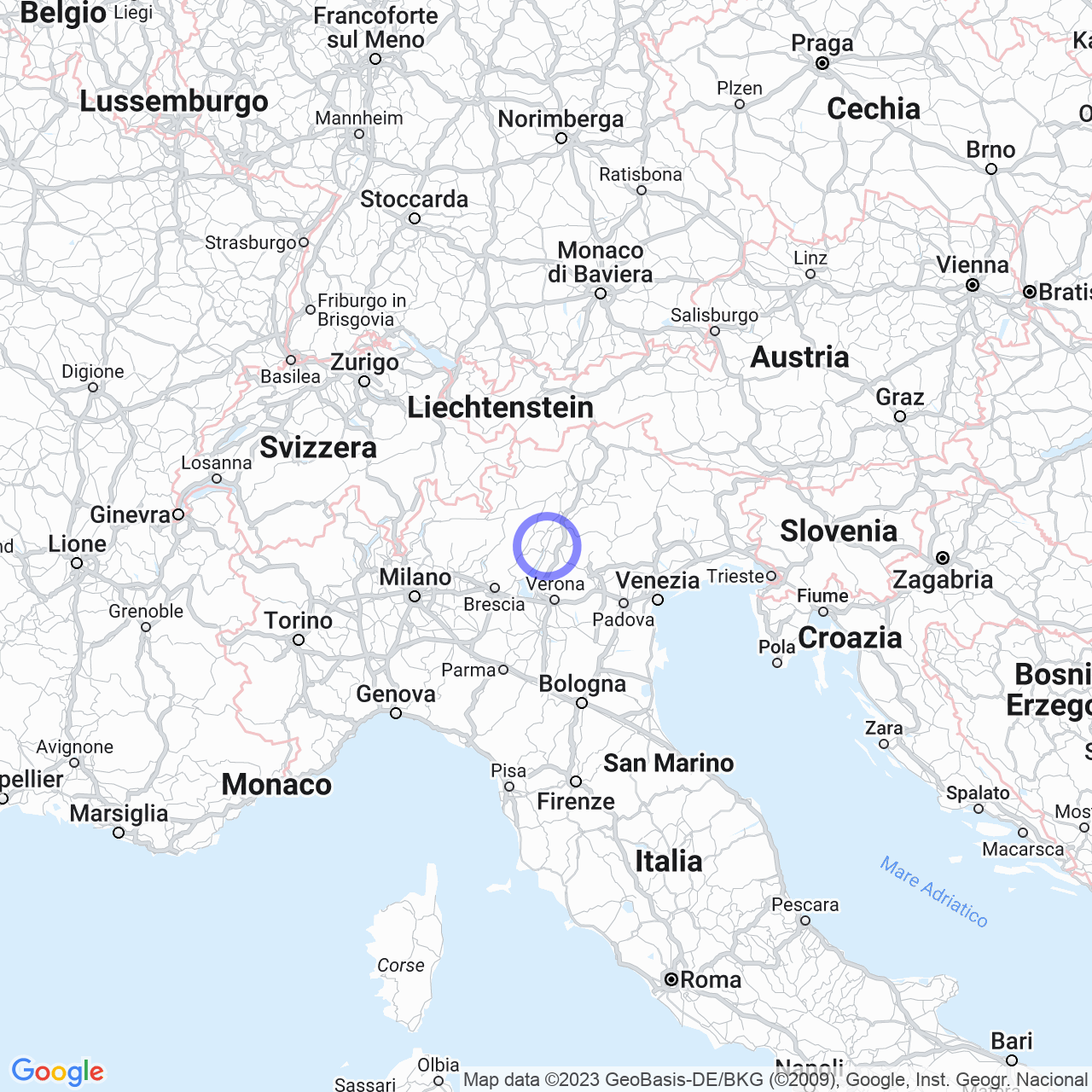 Mappa di Località Produttiva I in Arco