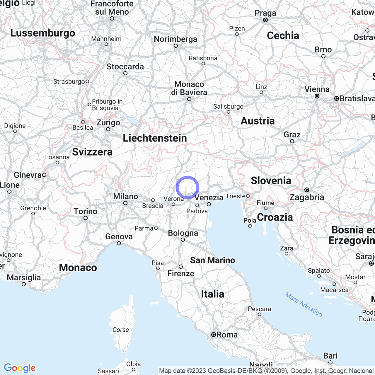 Mappa di Roncalto in Asiago