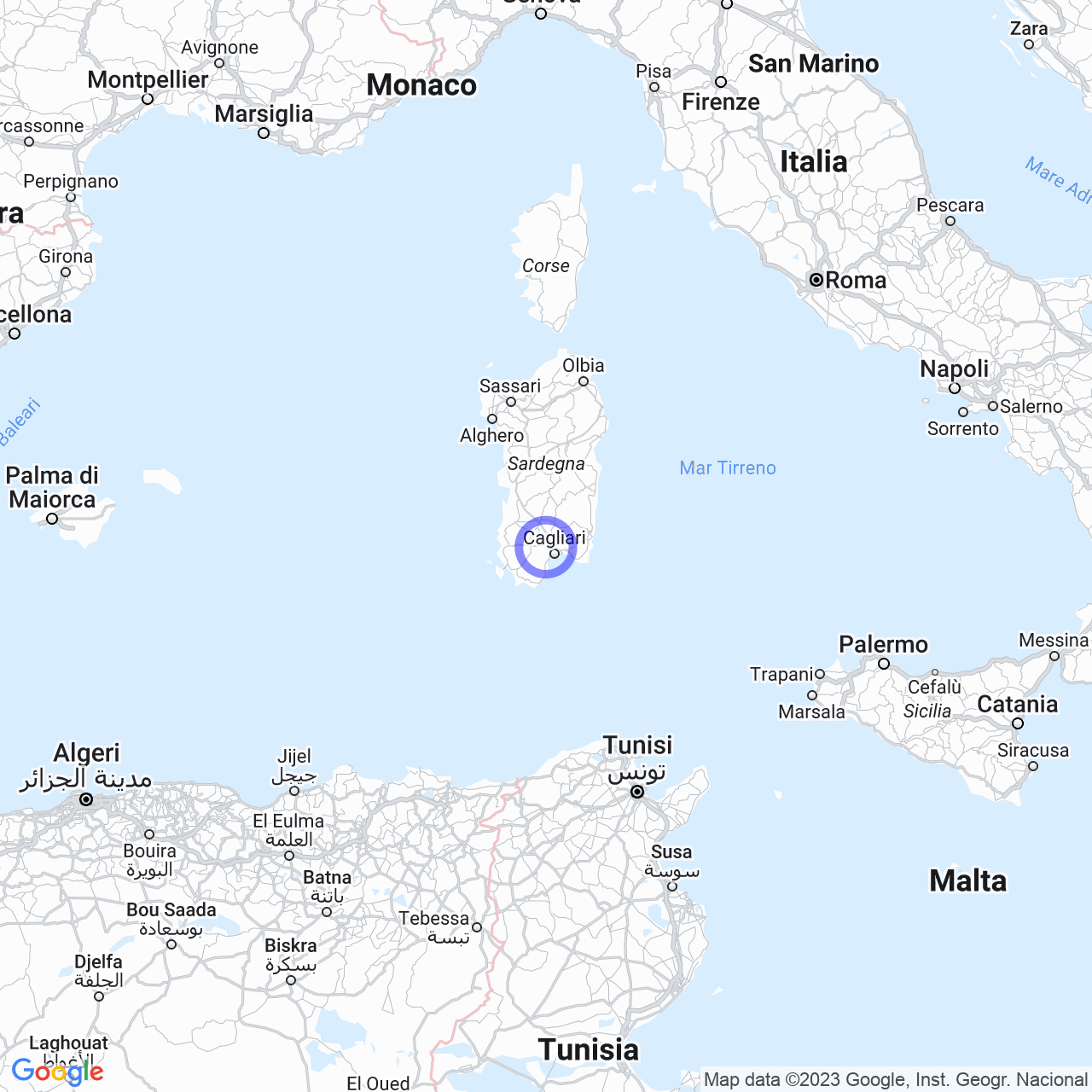 Mappa di Sa Traia in Assemini