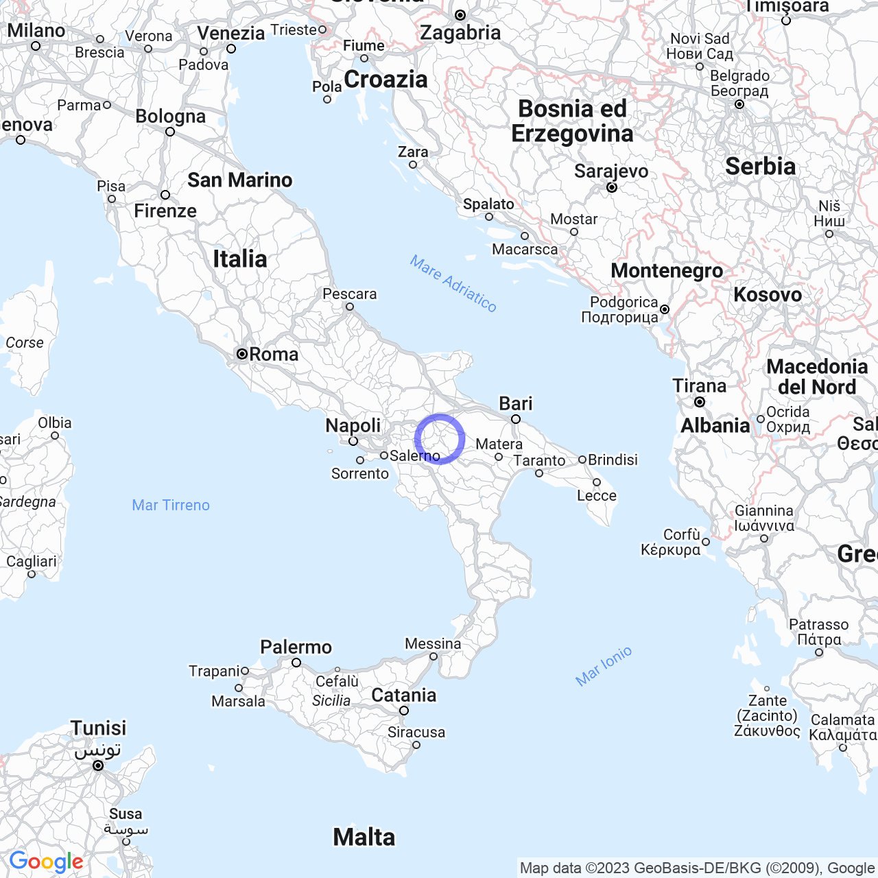 Mappa di Sant'andrea in Atella