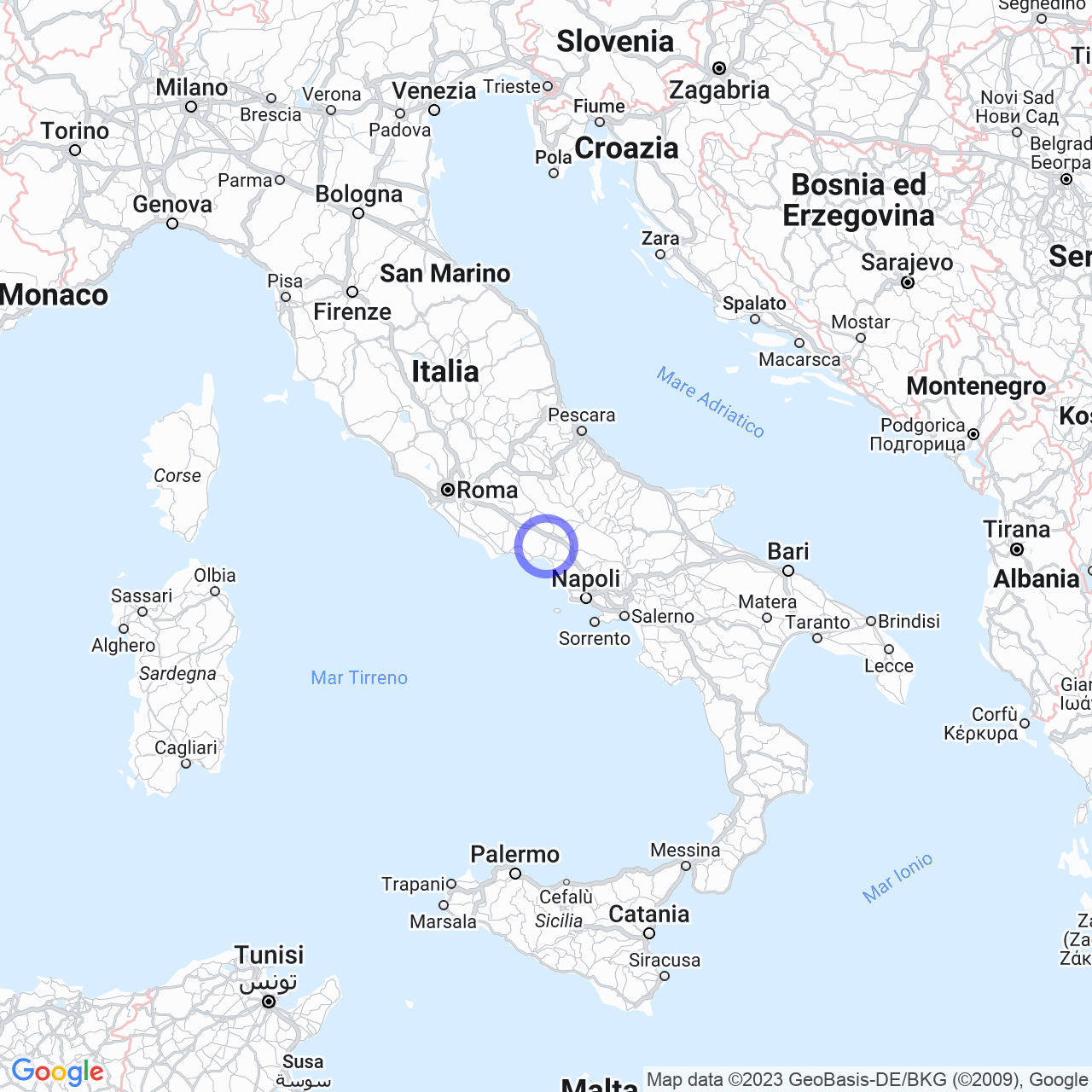 Mappa di Pantana in Ausonia