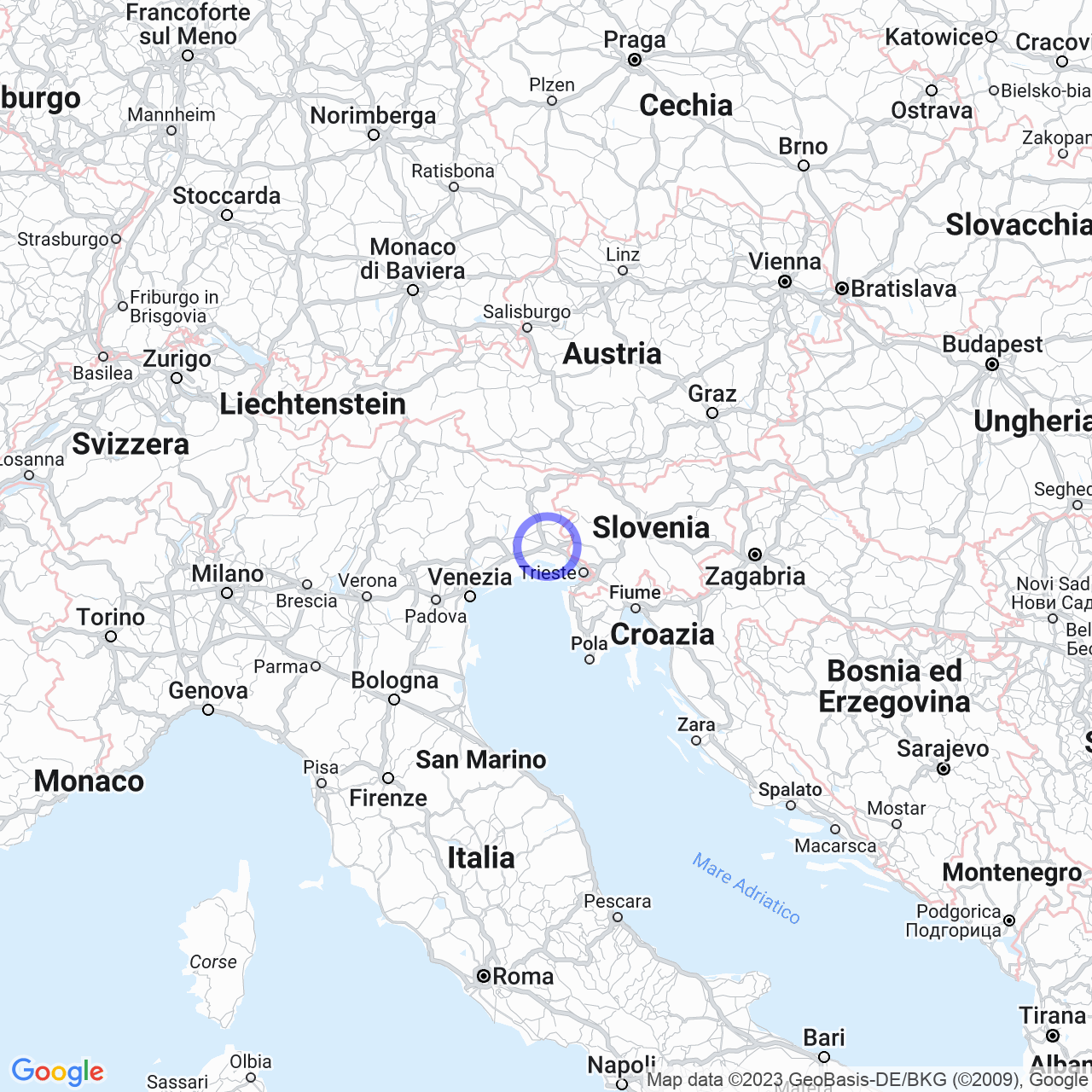 Mappa di Casali Orso in Bagnaria Arsa