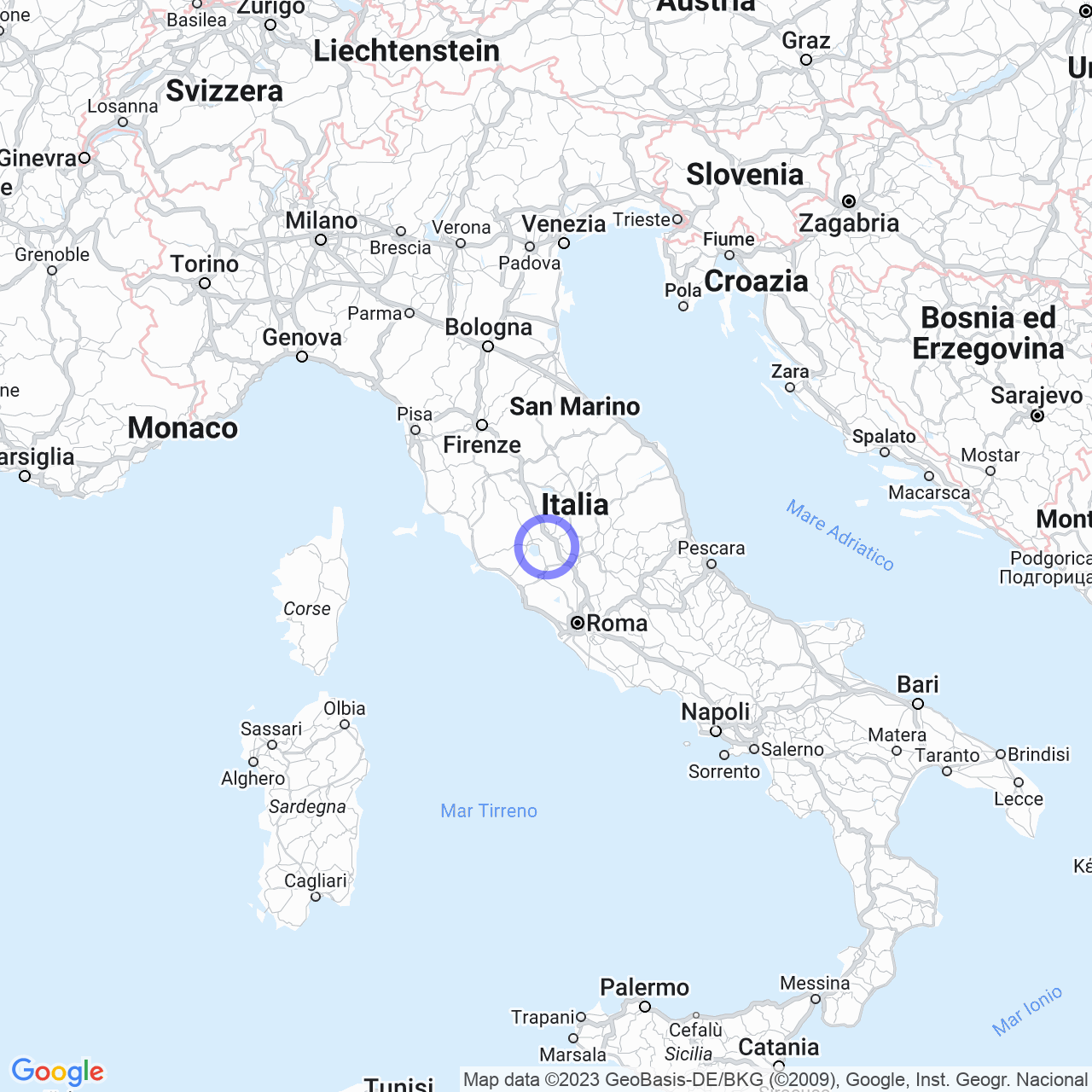 Mappa di Poggio Fabbrica in Bagnoregio