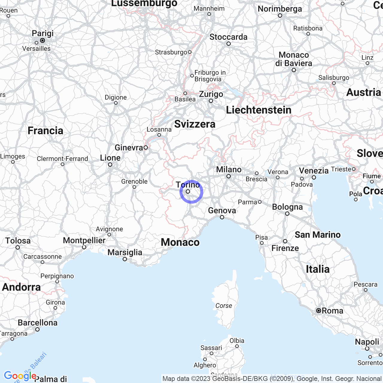 Mappa di Tetti Collo in Baldissero Torinese