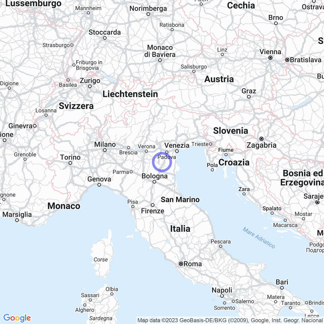 Mappa di Marconi in Barbona