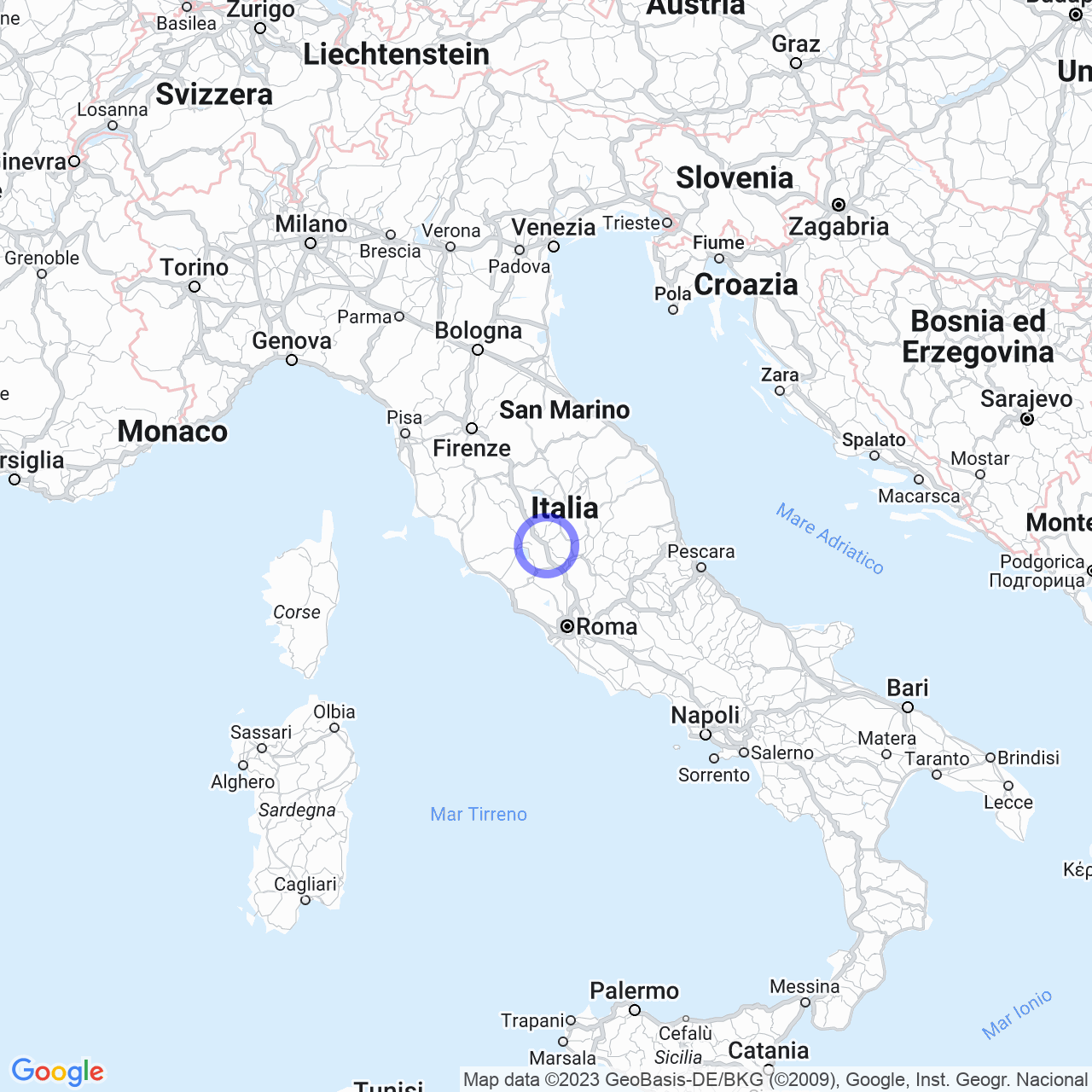 Mappa di Pantanelli in Baschi