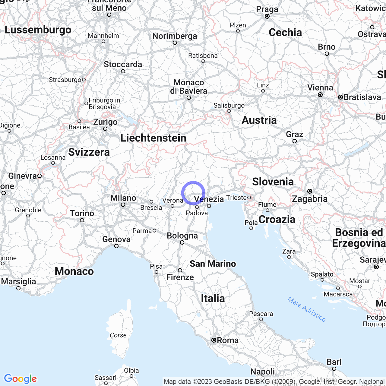 Mappa di San Michele in Bassano del Grappa