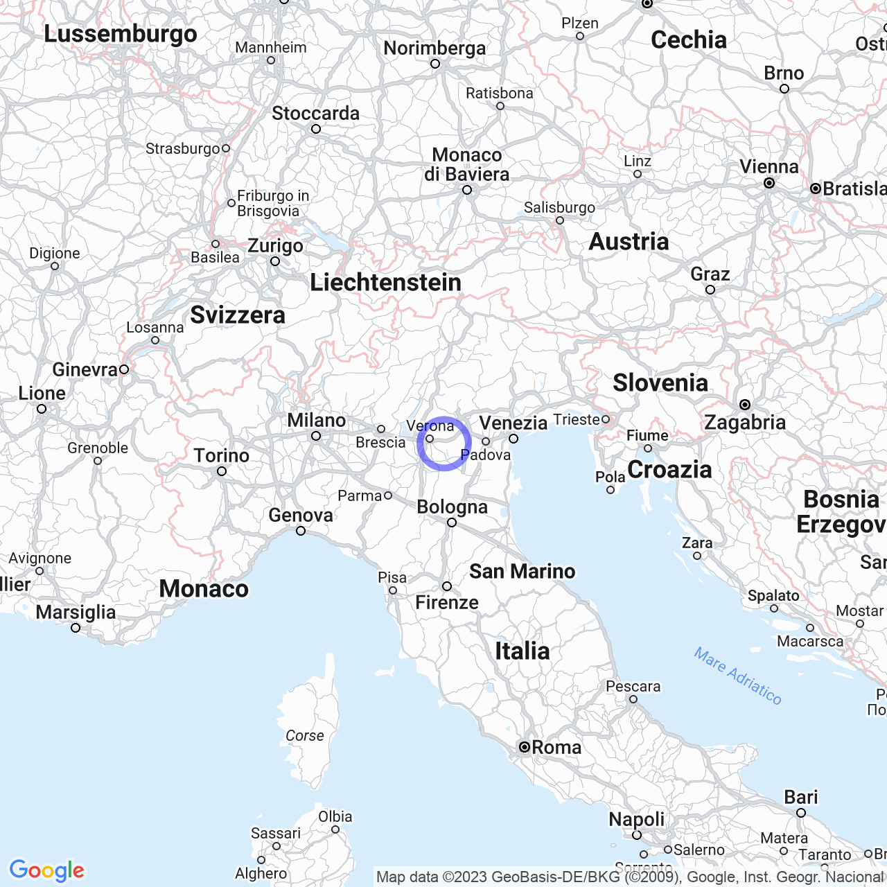 Mappa di Cantalovo in Belfiore