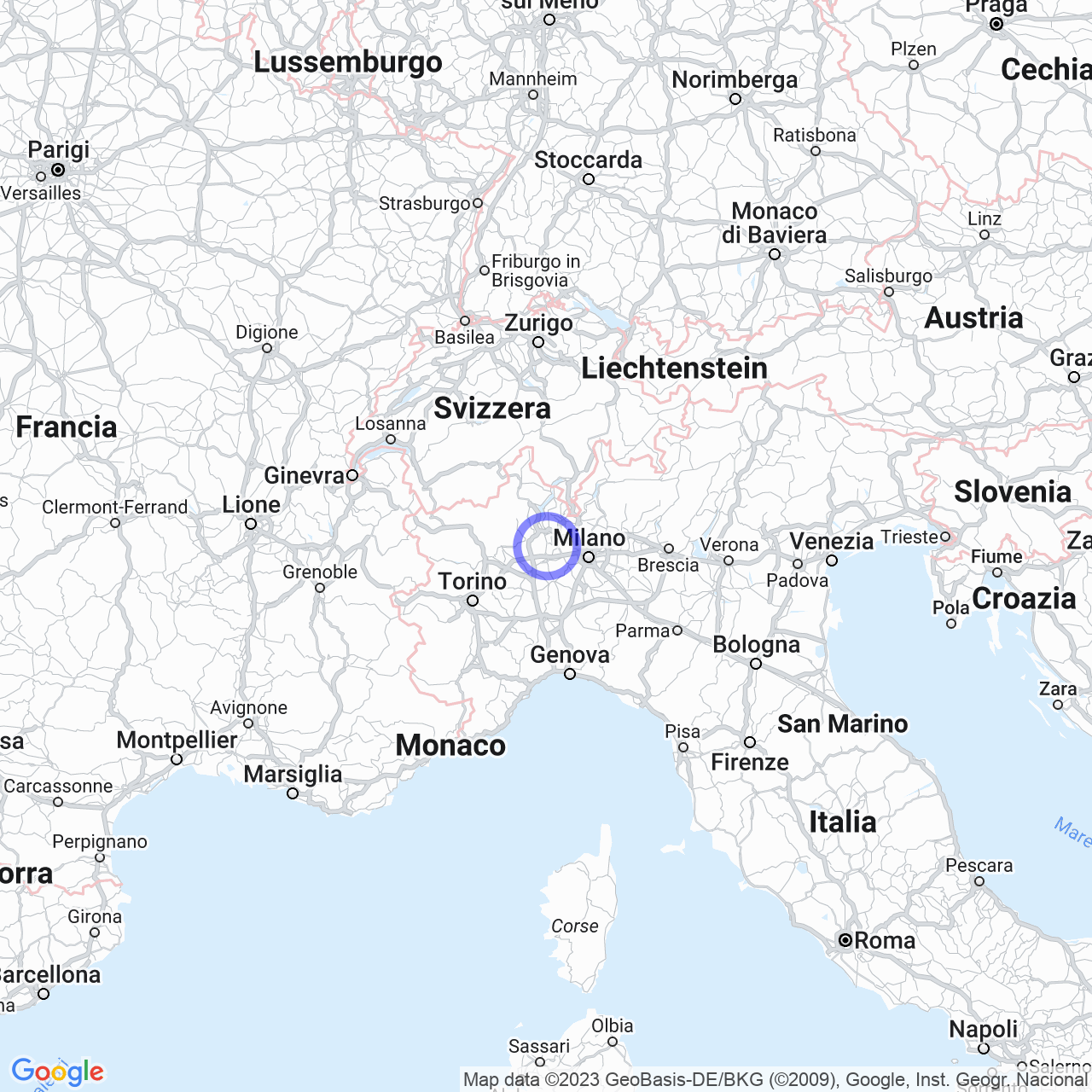 Mappa di Cavagliano in Bellinzago Novarese