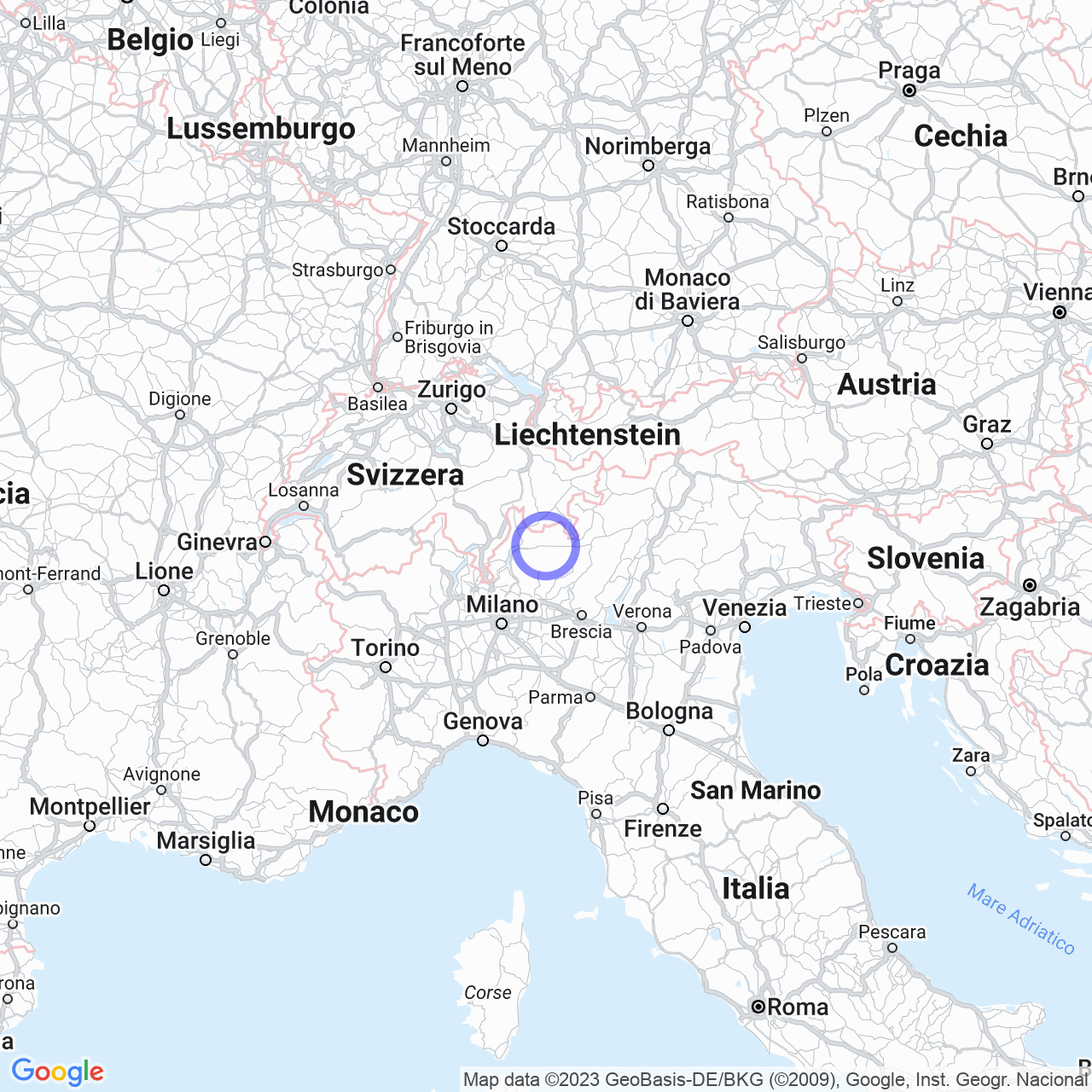 Mappa di Case Rossi in Berbenno di Valtellina