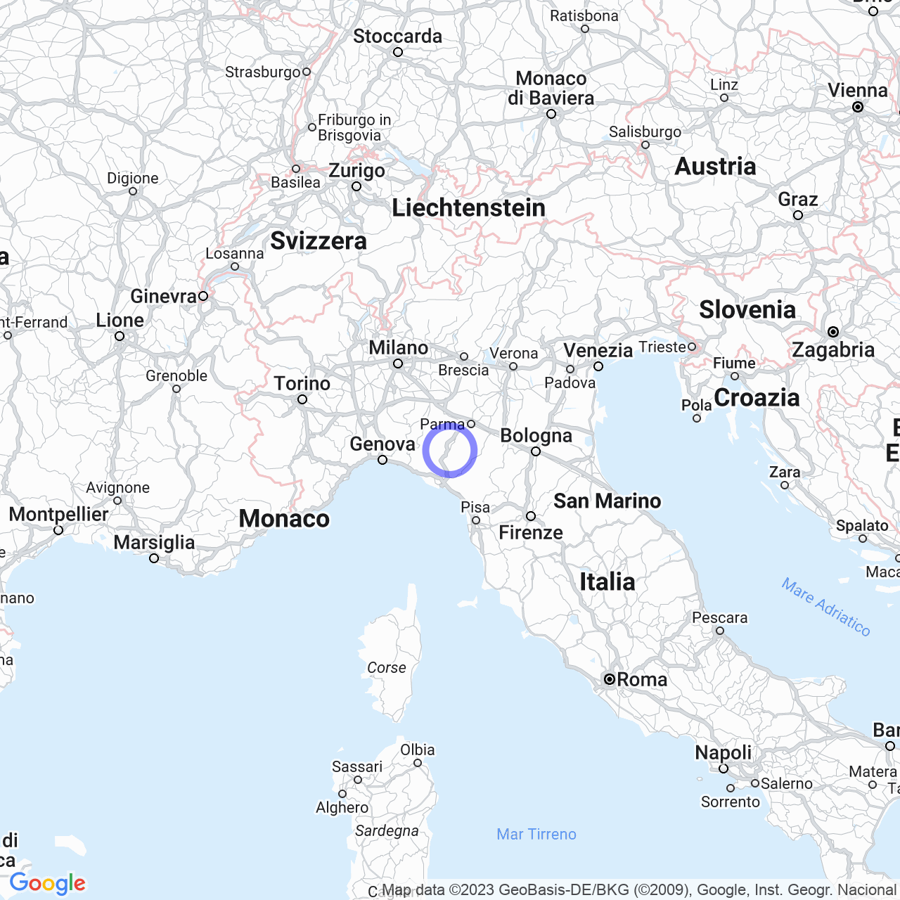 Mappa di Cavazzola in Berceto