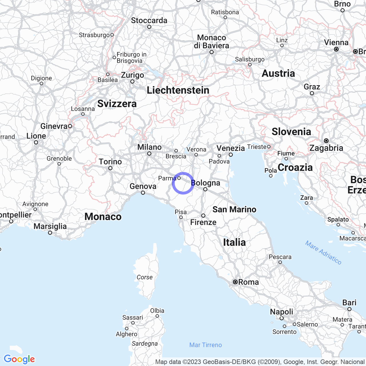 Mappa di Casale di Sopra in Bibbiano