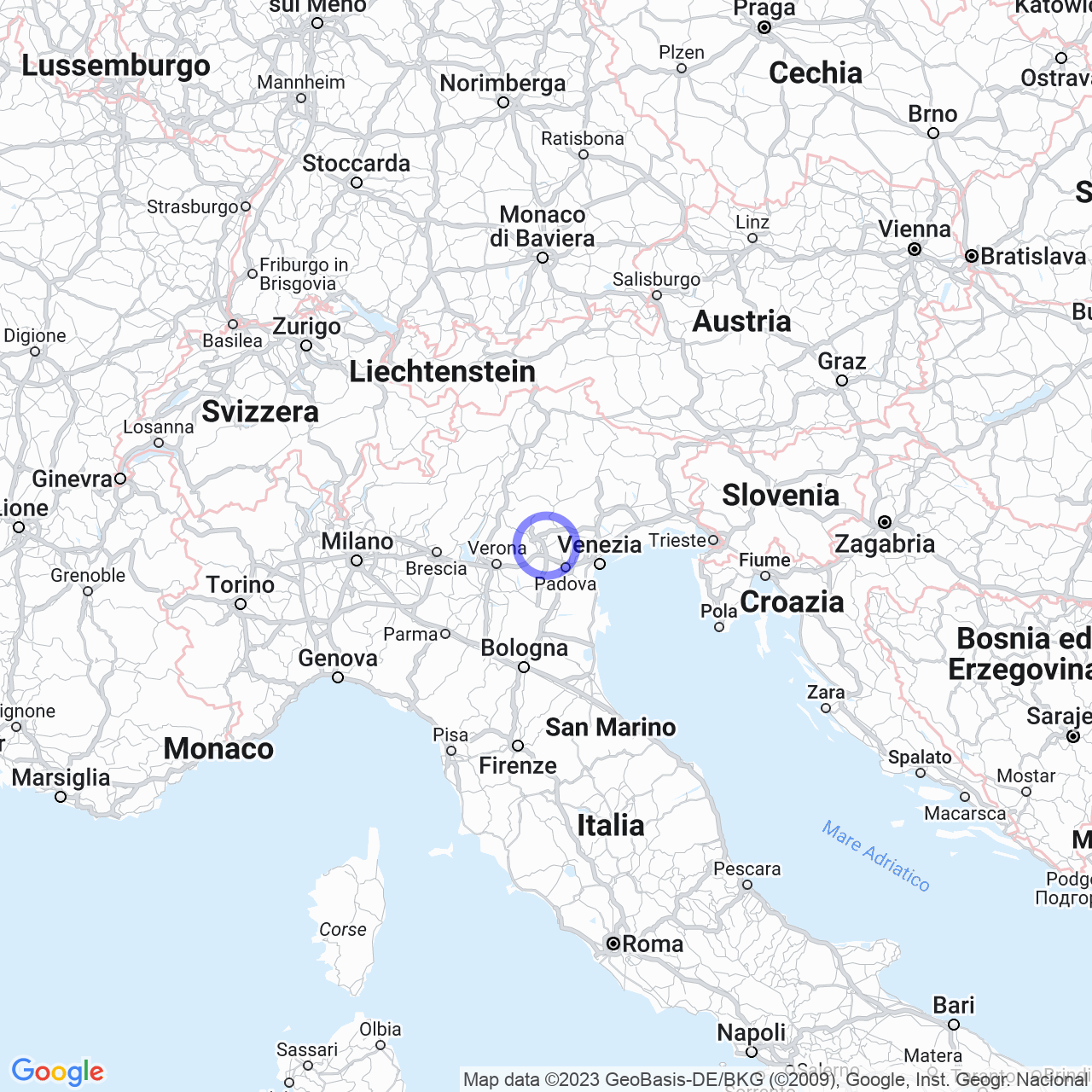 Mappa di Gorizia-trieste in Bolzano Vicentino