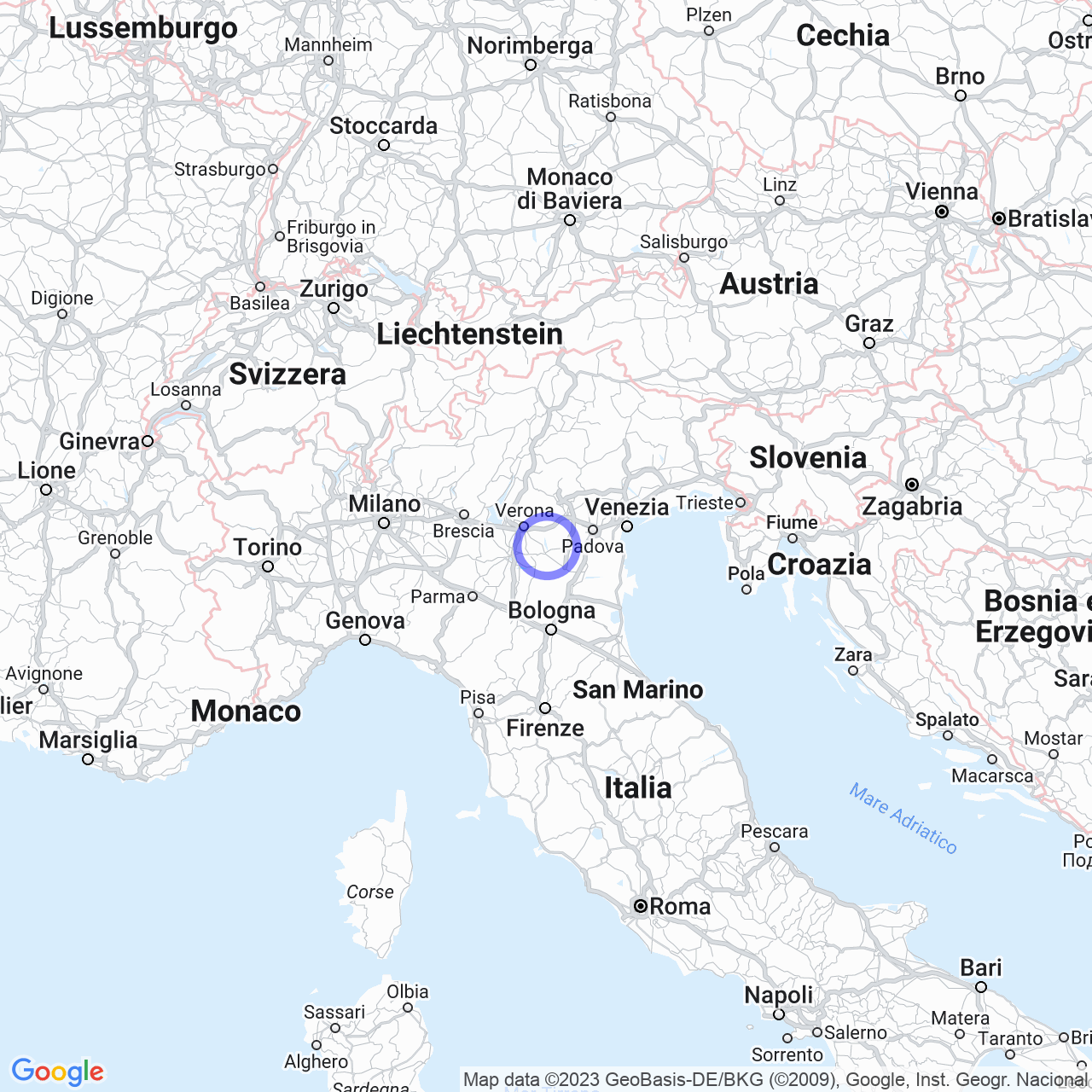 Mappa di Moggia-stra in Bonavigo