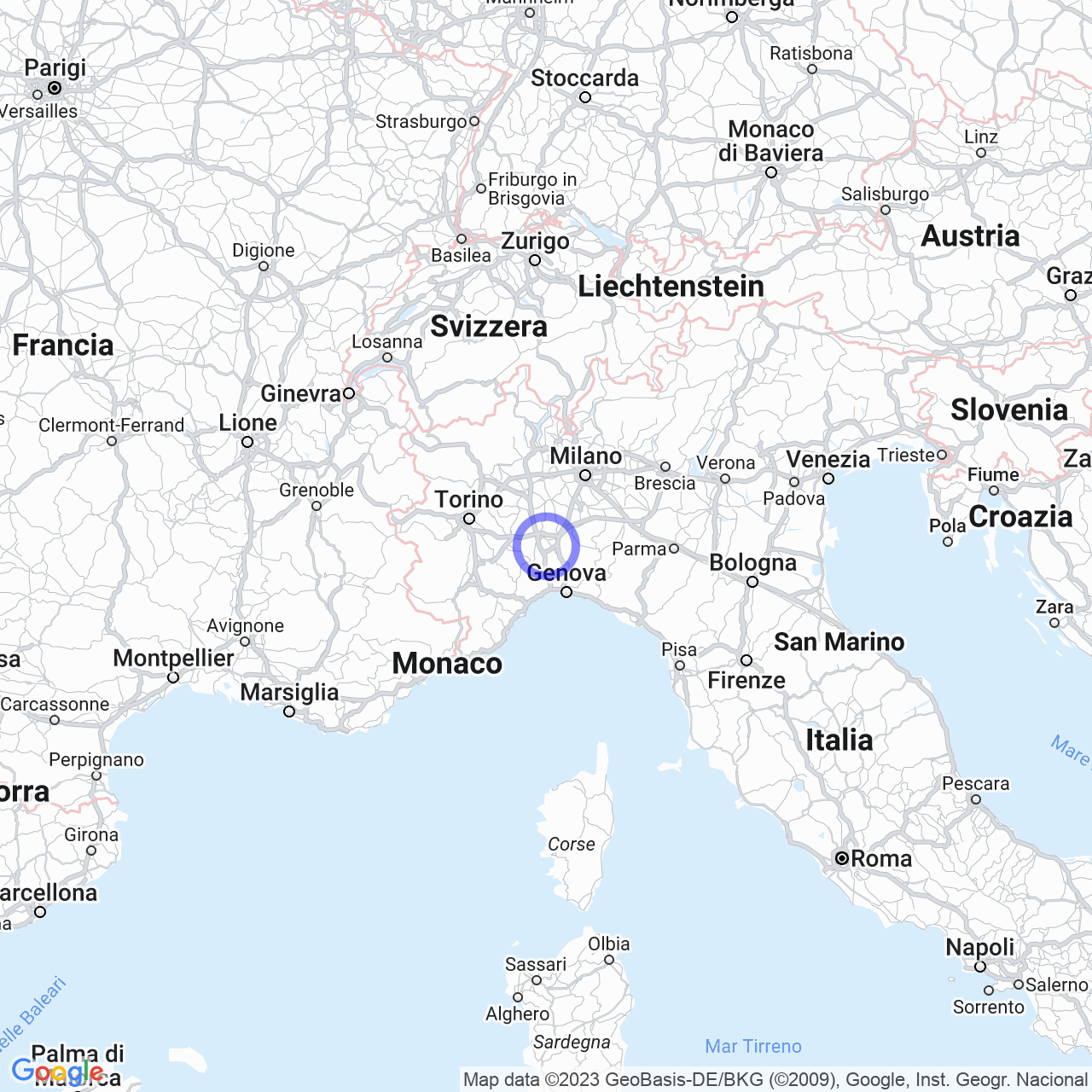 Mappa di Quattro Cascine in Bosco Marengo