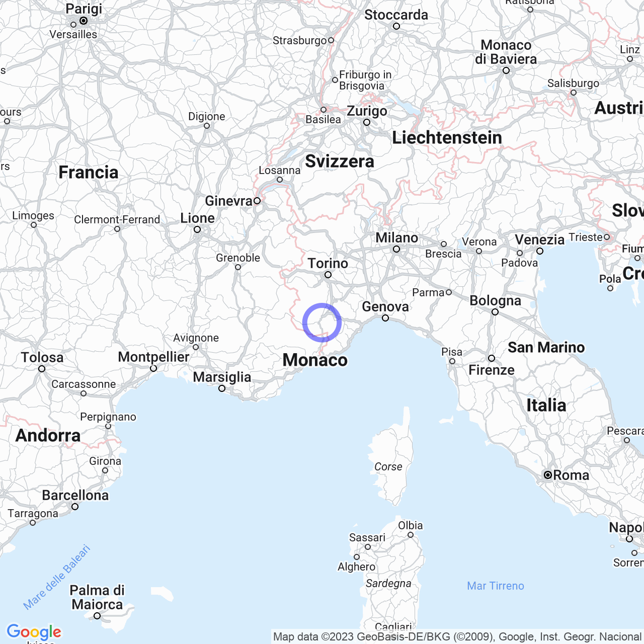 Mappa di Area Artigianale Via Cuneo in Boves