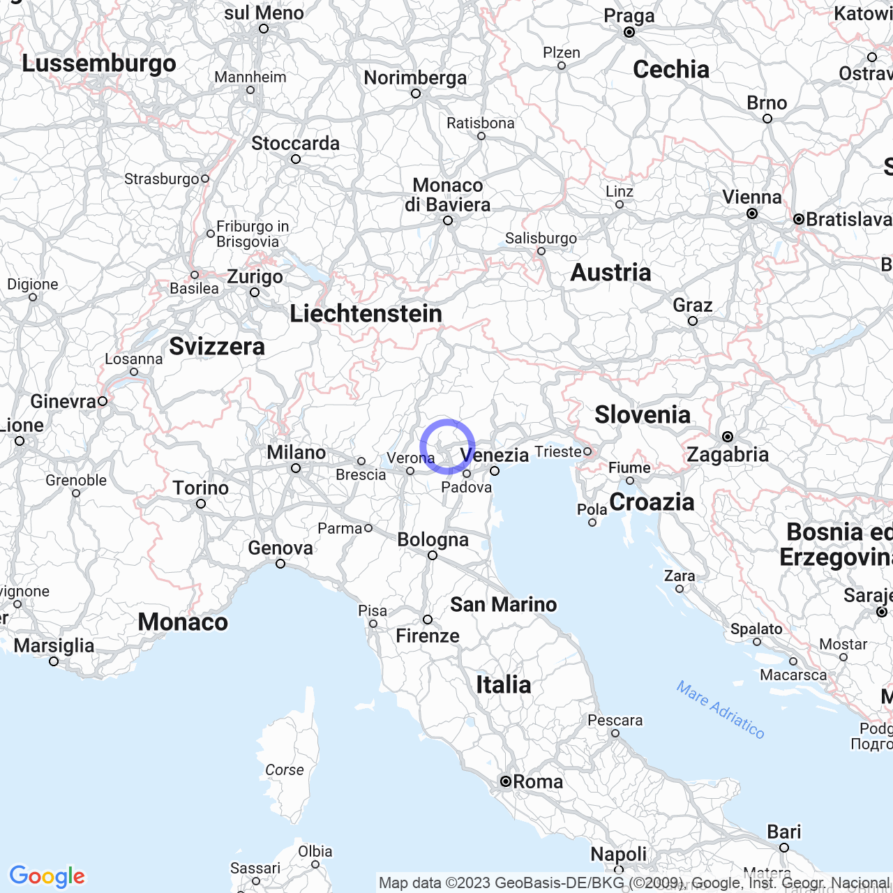 Mappa di Brogliati Contro in Breganze