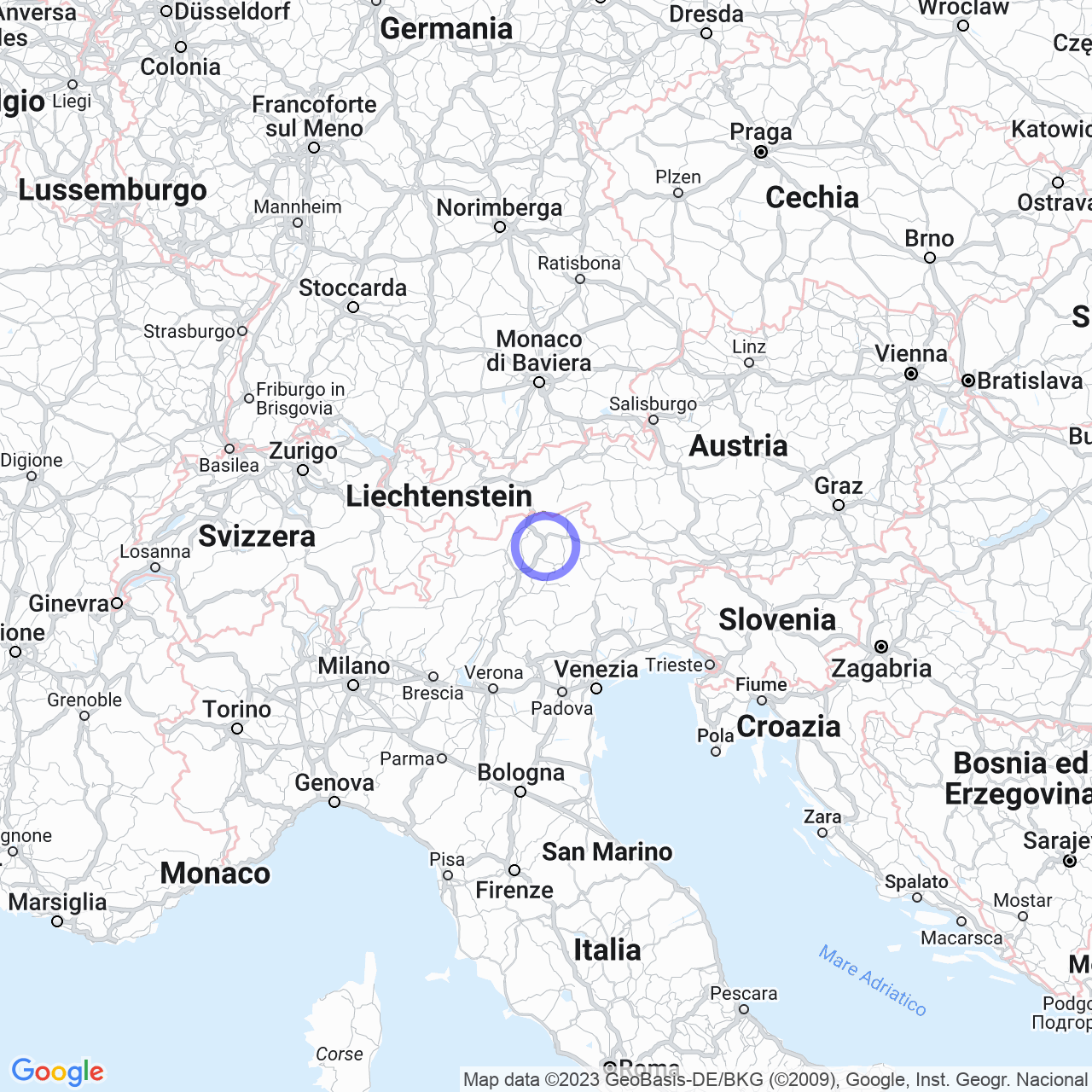 Mappa di Eores di Sopra in Bressanone