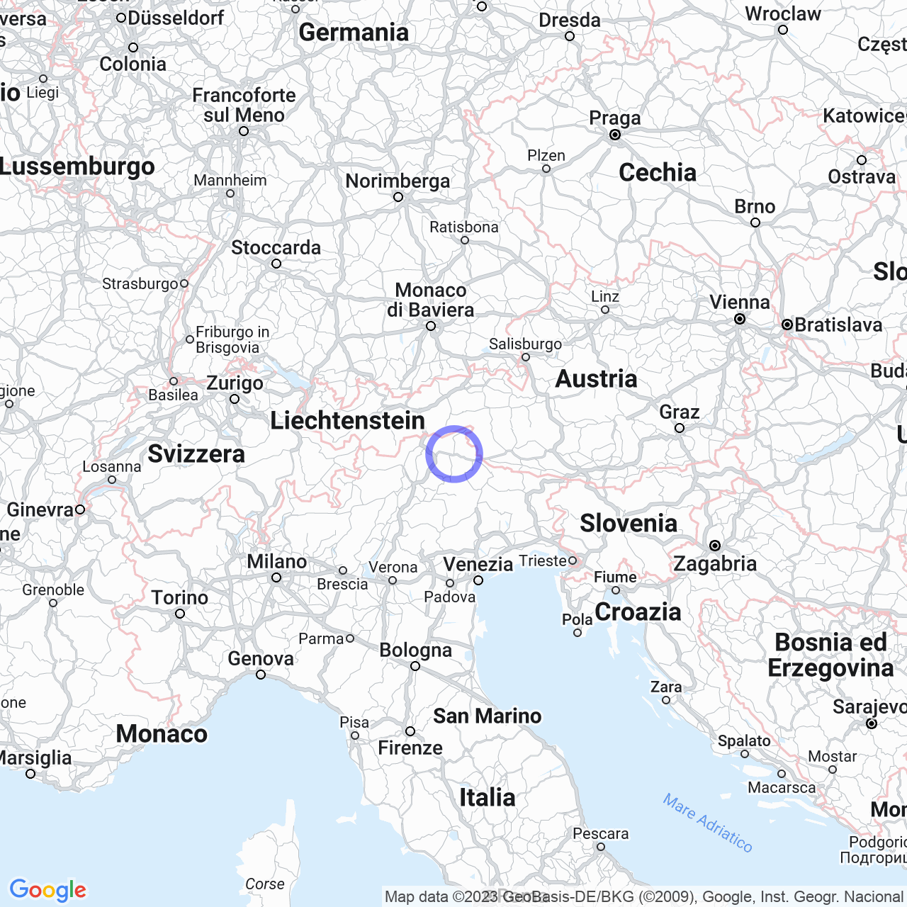 Mappa di Cornolatino in Brunico