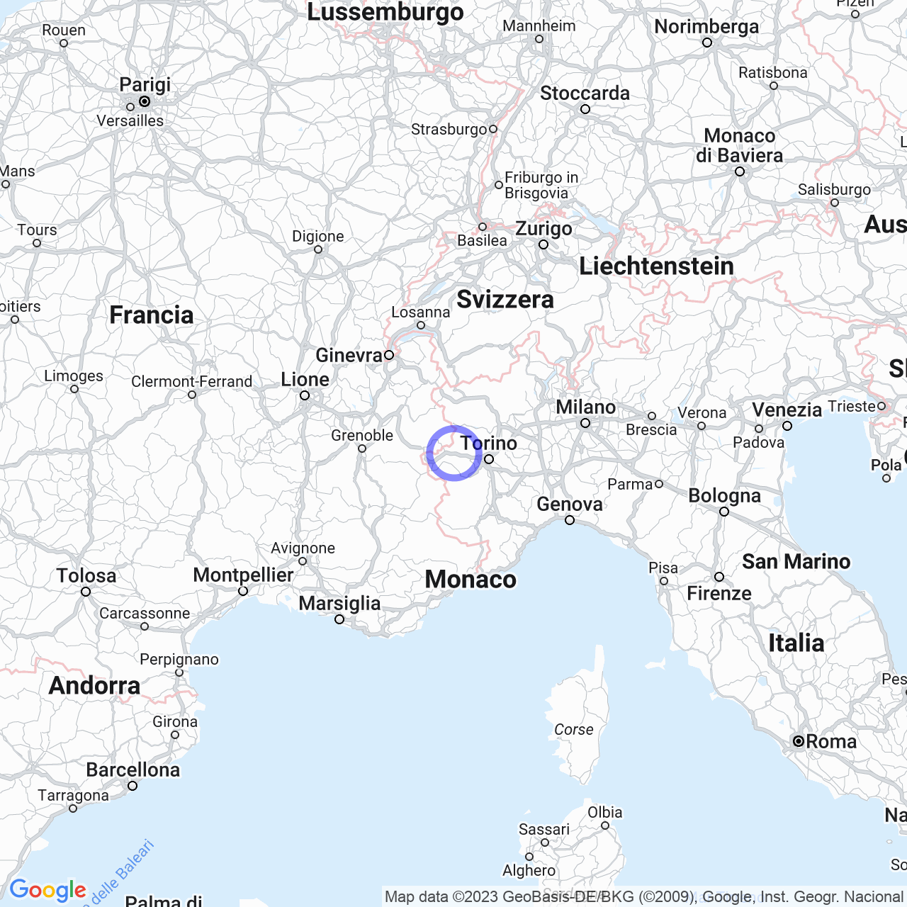 Mappa di LocalitÓ Isolabella in Bussoleno