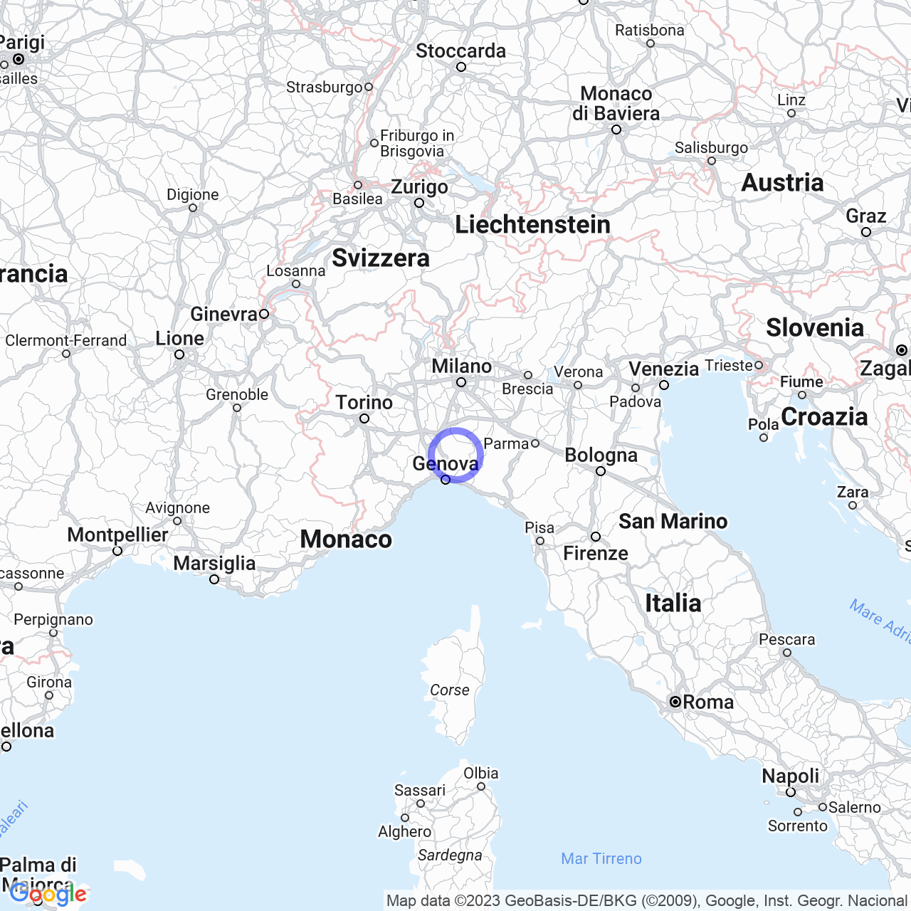 Mappa di Piuzzo in Cabella Ligure