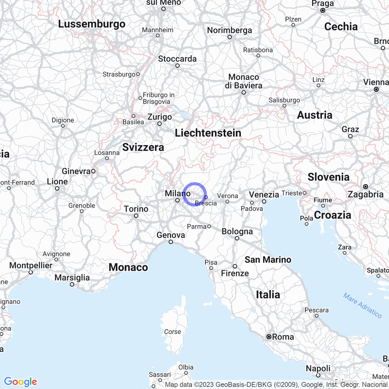 Mappa di Cascina Baraccone in Calcinate