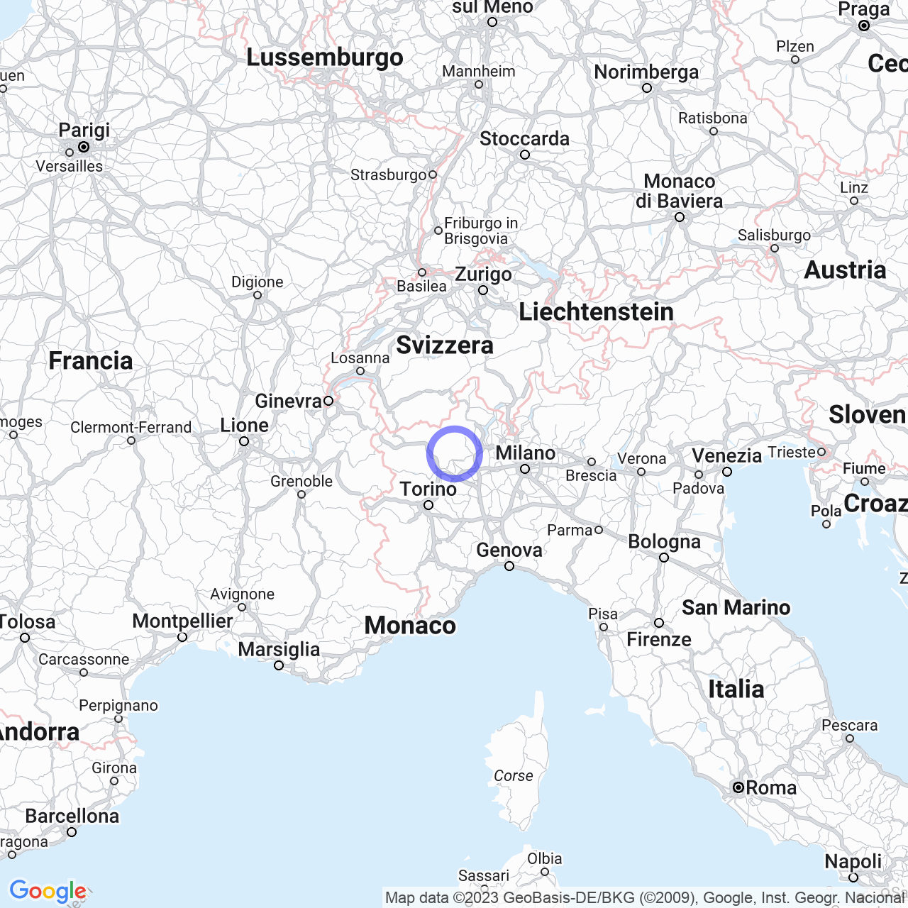 Mappa di Cordaro-stellio in Callabiana