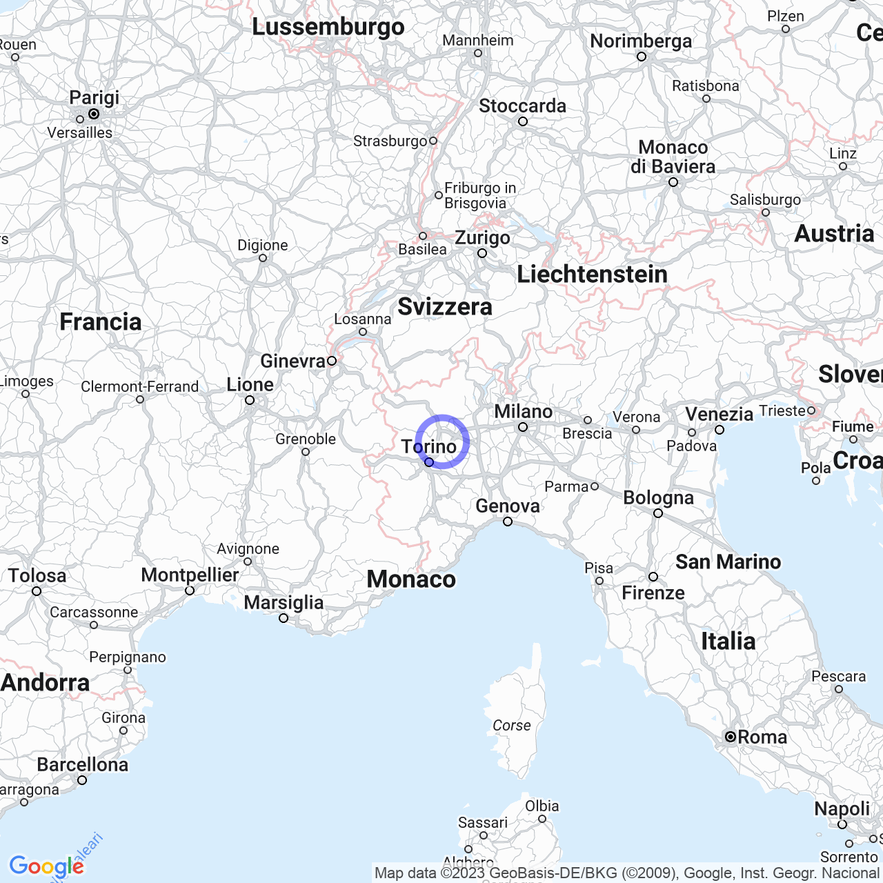 Mappa di Caudano in Caluso