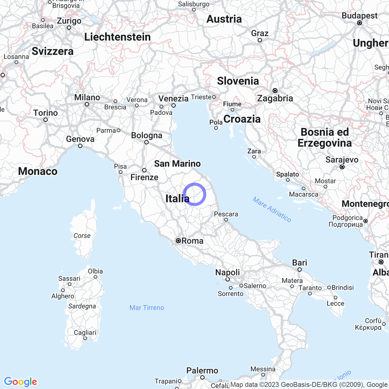 Mappa di San Marcello in Camerino