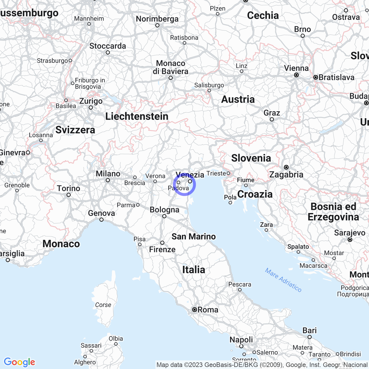 Mappa di Marchiori in Campagna Lupia