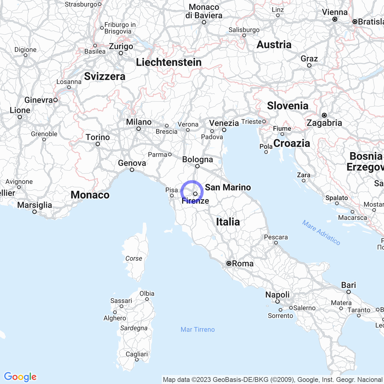 Mappa di La Fornace in Campi Bisenzio