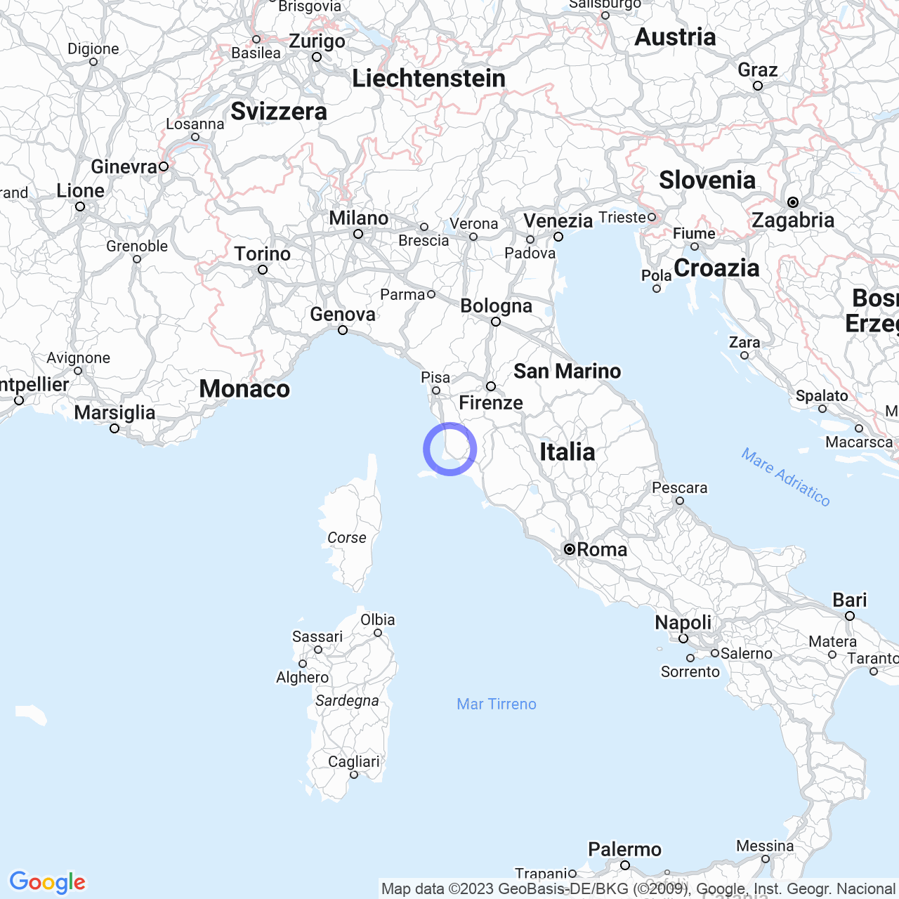 Mappa di Casalappi in Campiglia Marittima