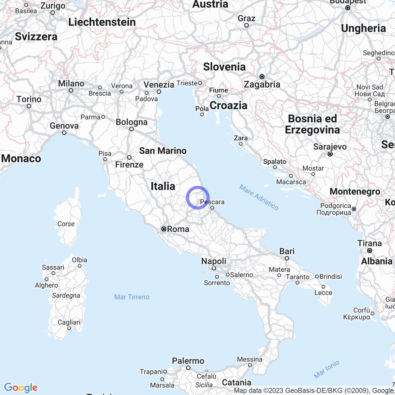 Mappa di Cesenà Colli in Campli