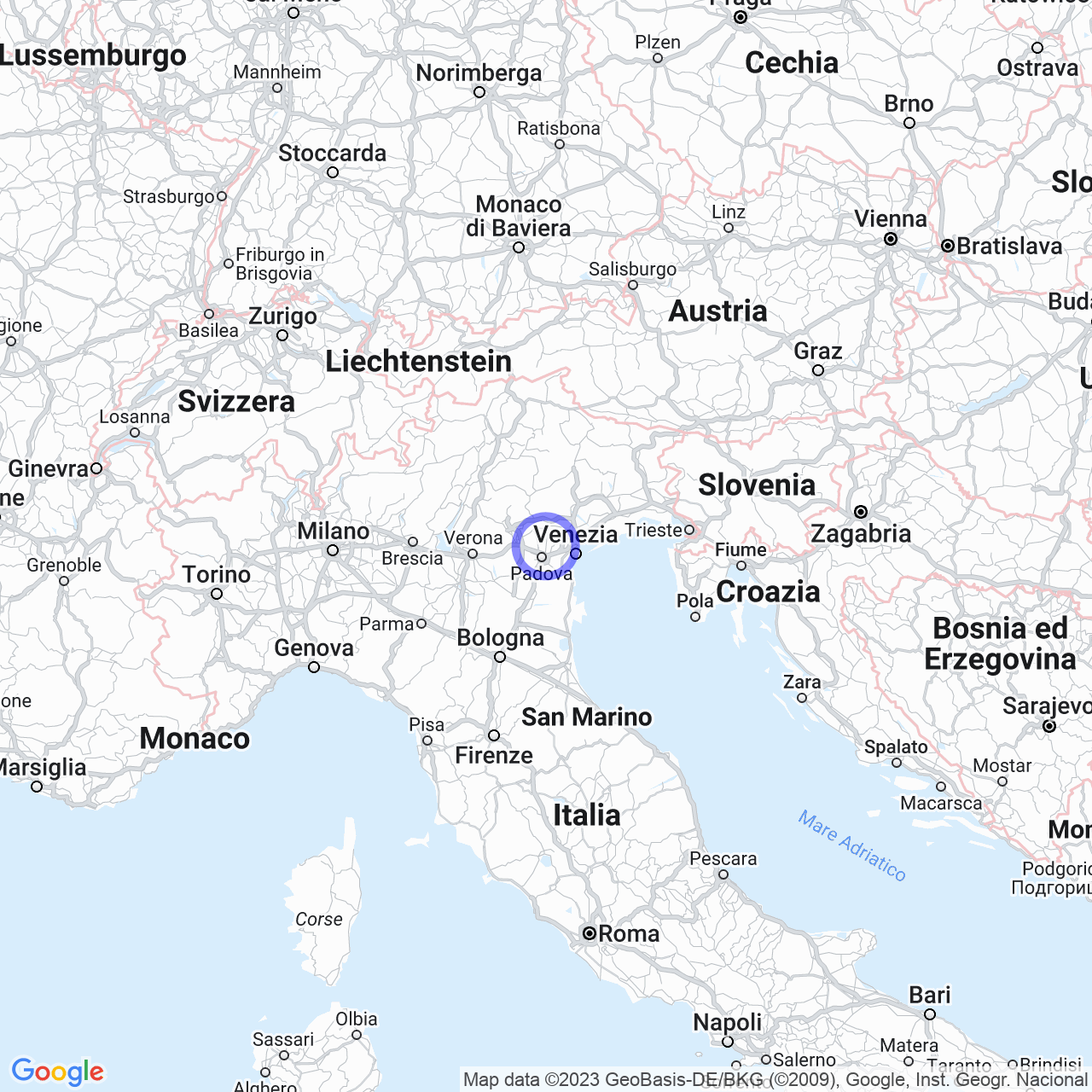 Mappa di Case Bocio in Campodarsego