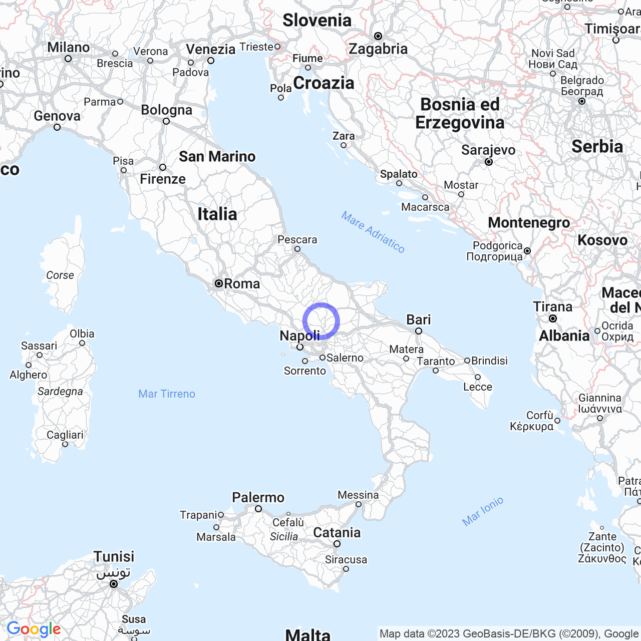 Mappa di Madonna del Canale in Campolattaro