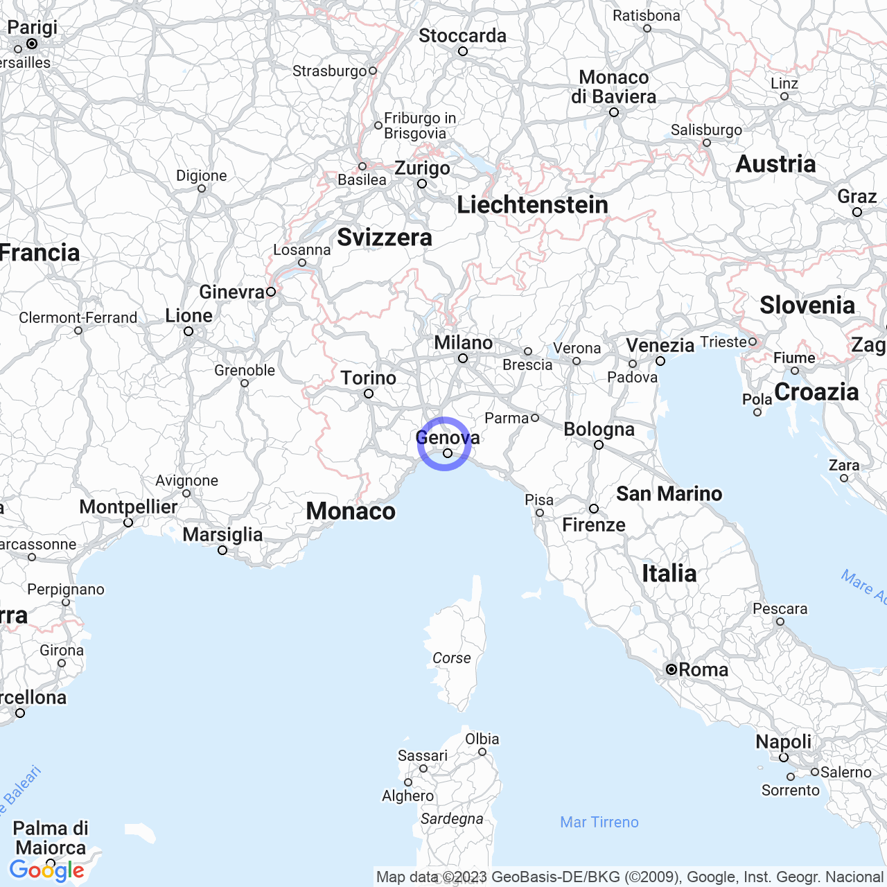 Mappa di Cravasco in Campomorone